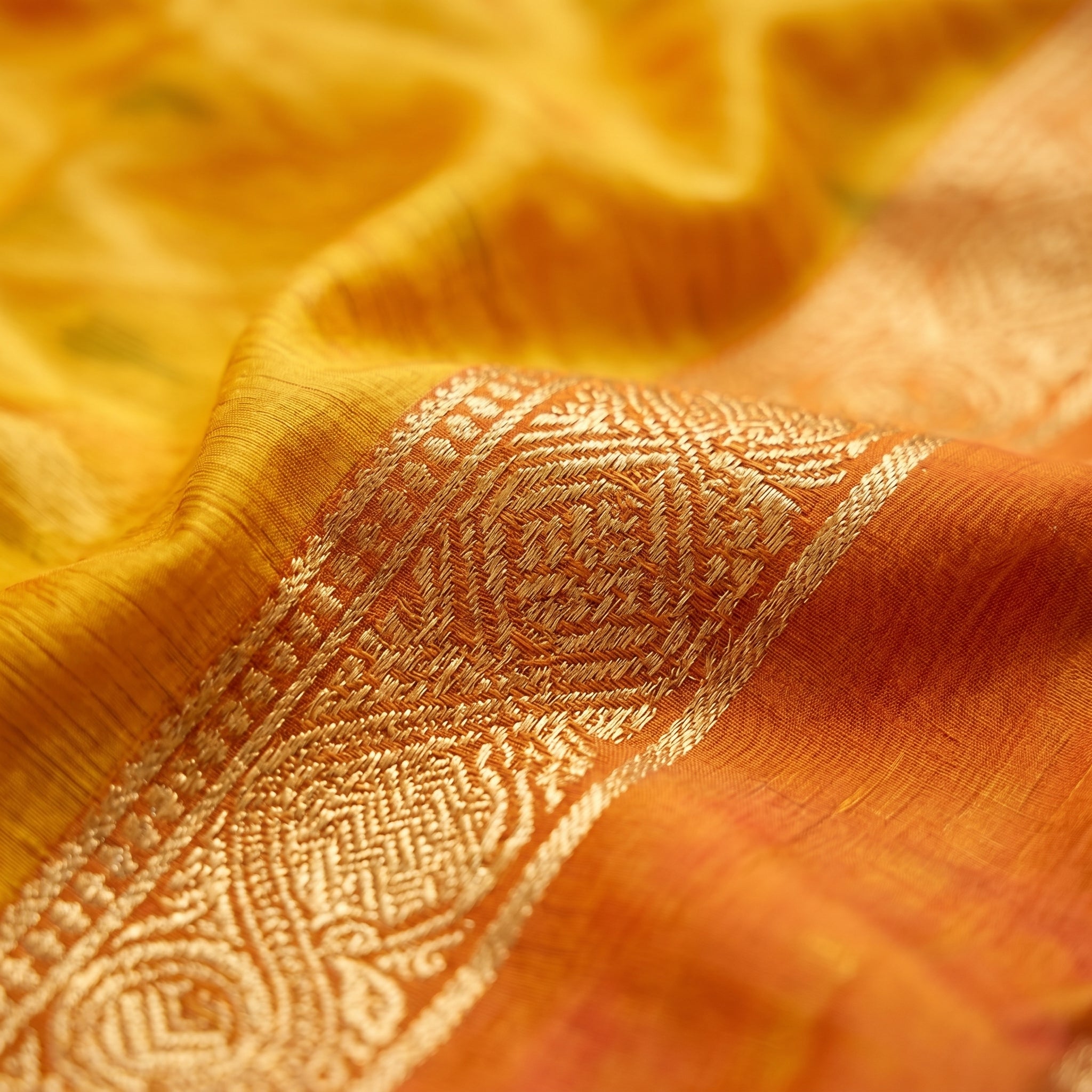 Crimson Ikat Powerloom Silk (B) Ready To Wear Pocket Saree