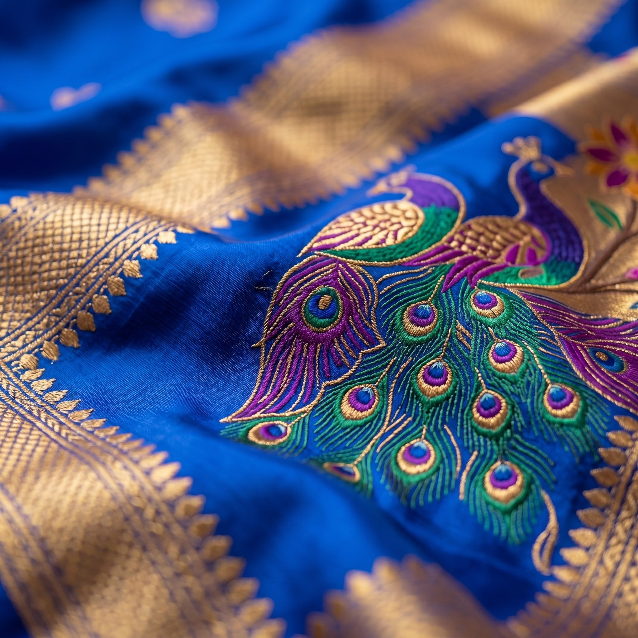 Mayurika Powerloom Paithani Silk (G) Ready To Wear Pocket Saree