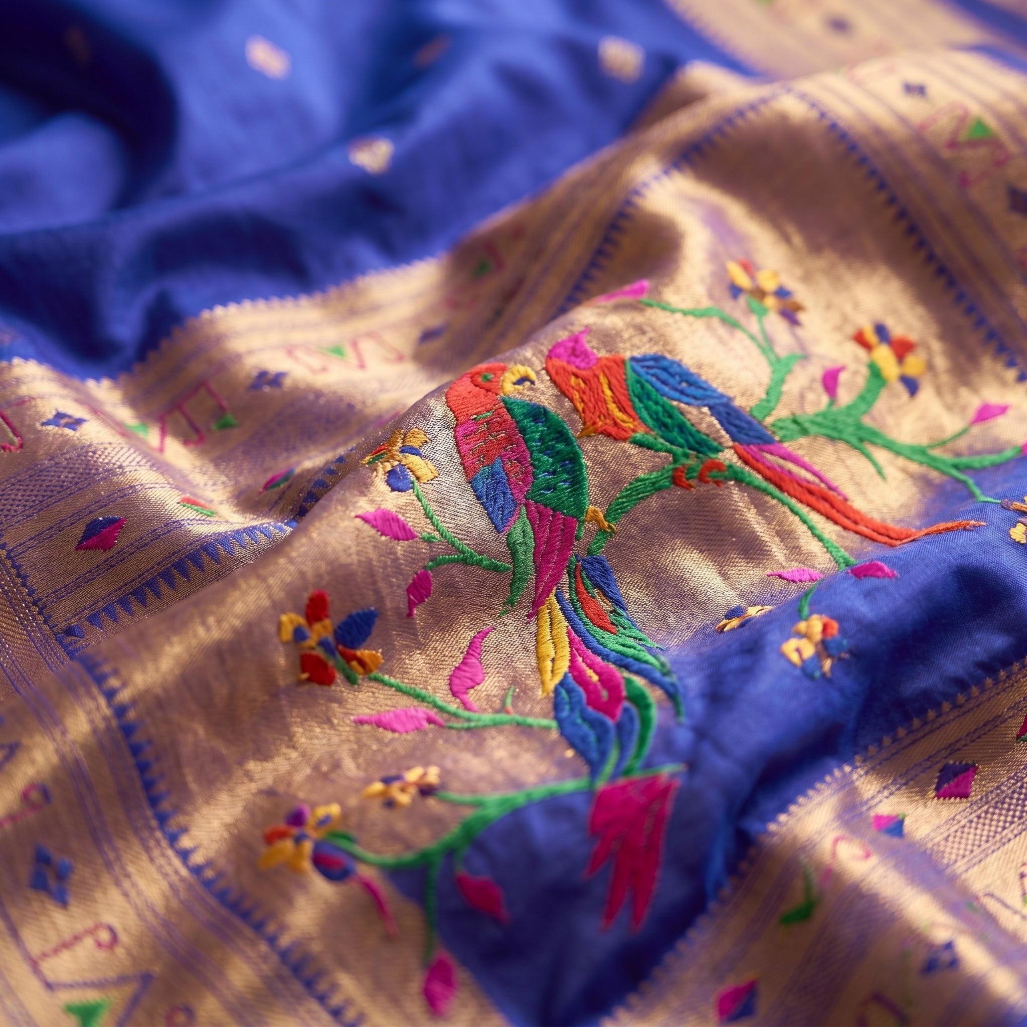 Utsav Umang Powerloom Paithani Silk (F) Ready To Wear Pocket Saree