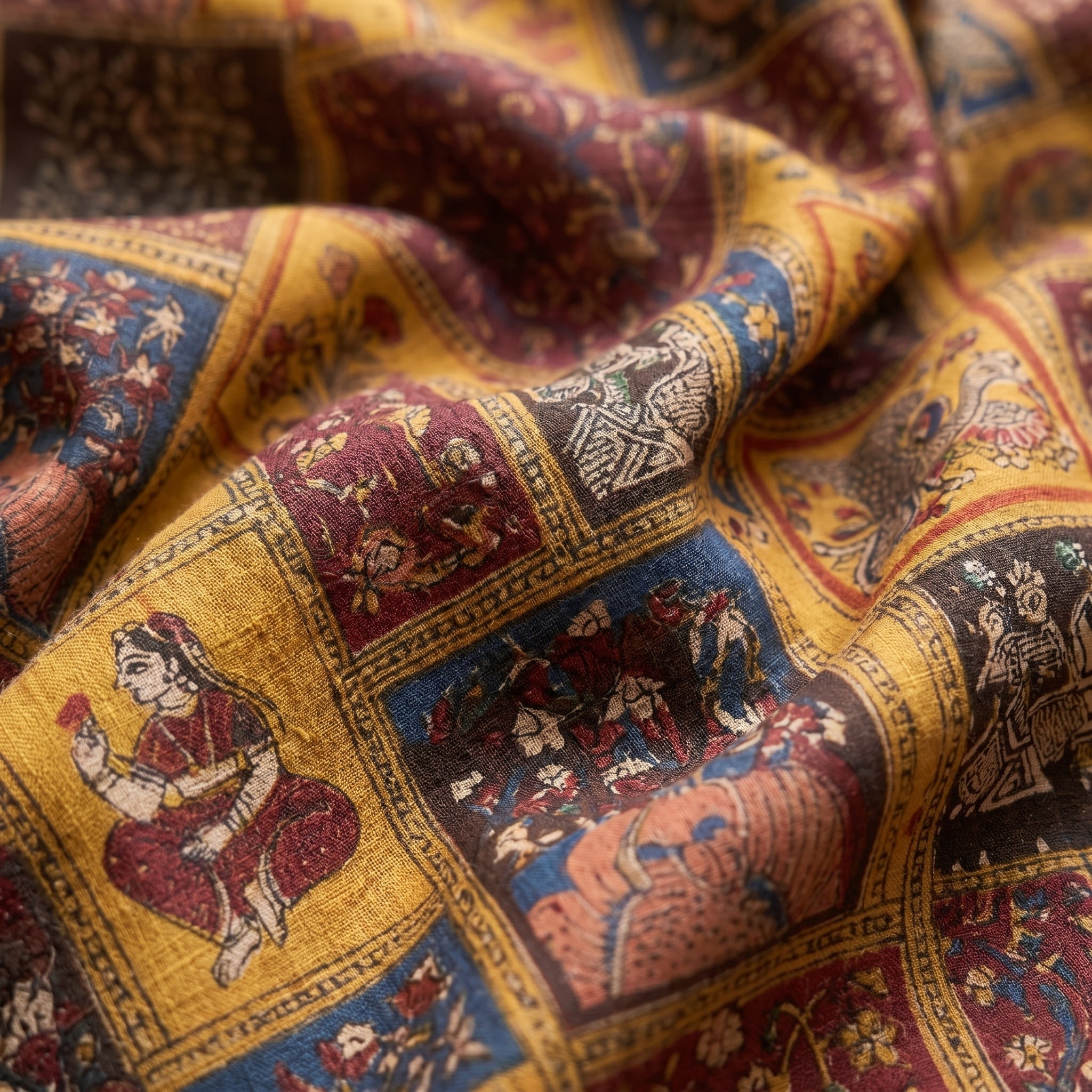 Cotton Kalamkari (E) Ready To Wear Pocket Saree