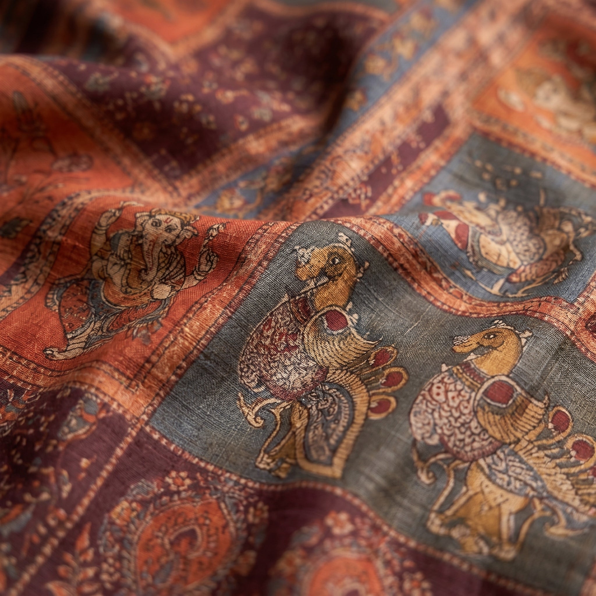 Cotton Kalamkari (H) Ready To Wear Pocket Saree