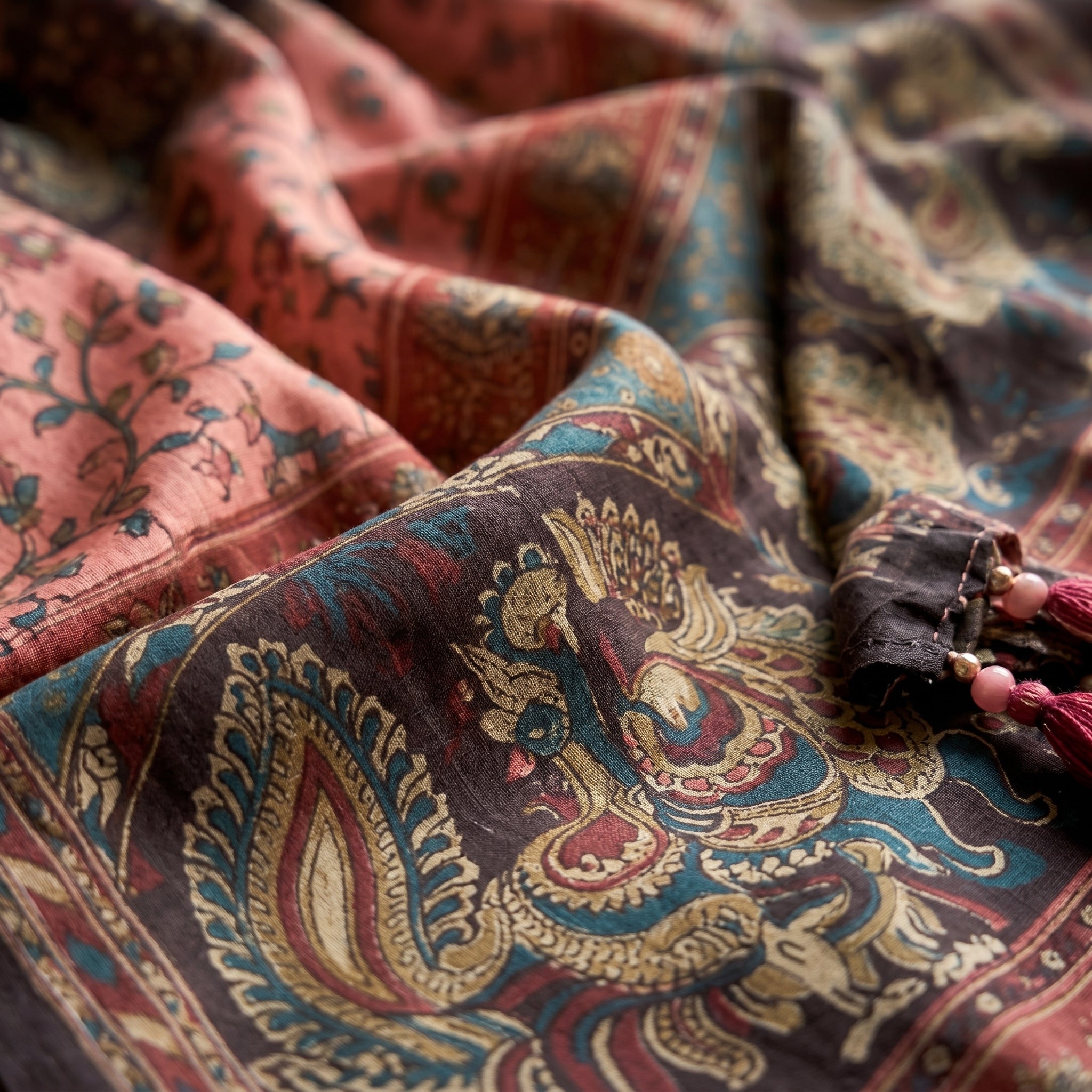 Cotton Kalamkari (M) Ready To Wear Pocket Saree