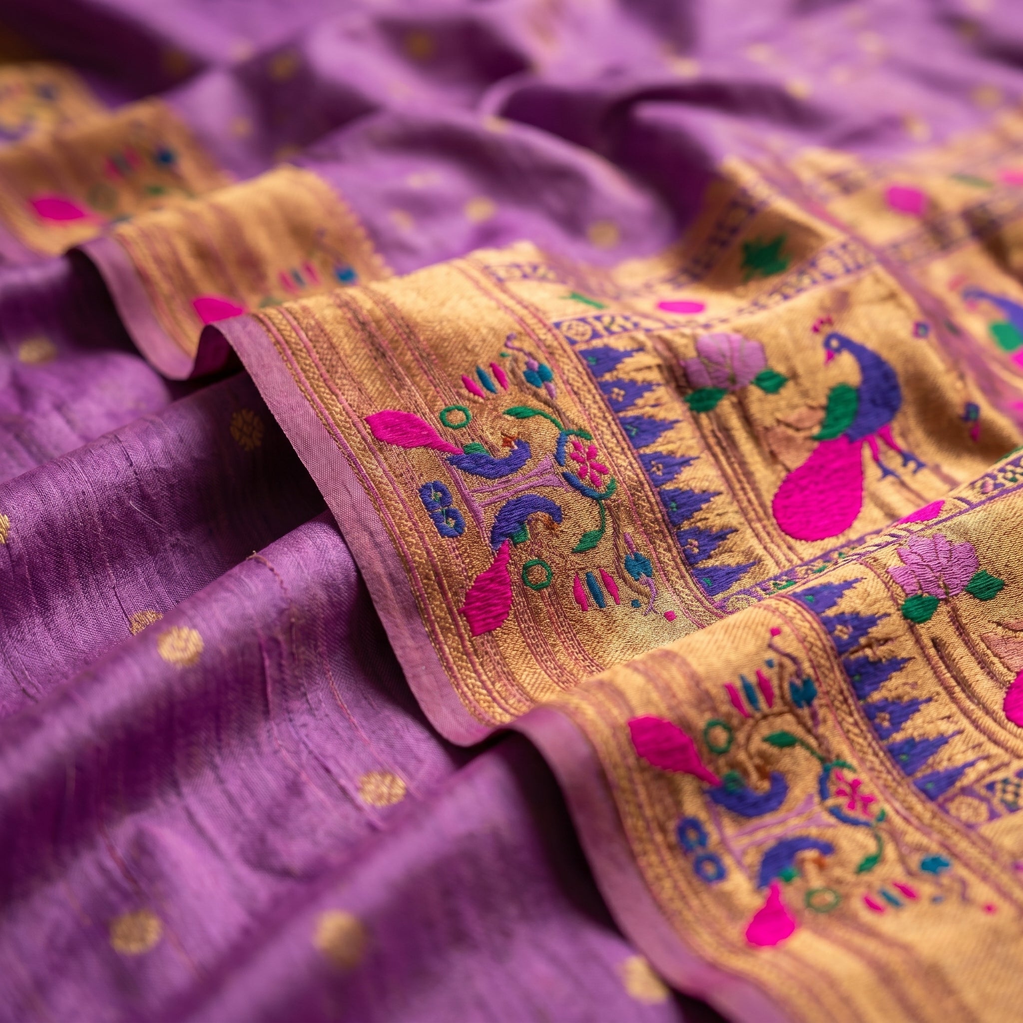 Anand Arpan Poweloom Paithani Silk (D) Ready To Wear Pocket Saree