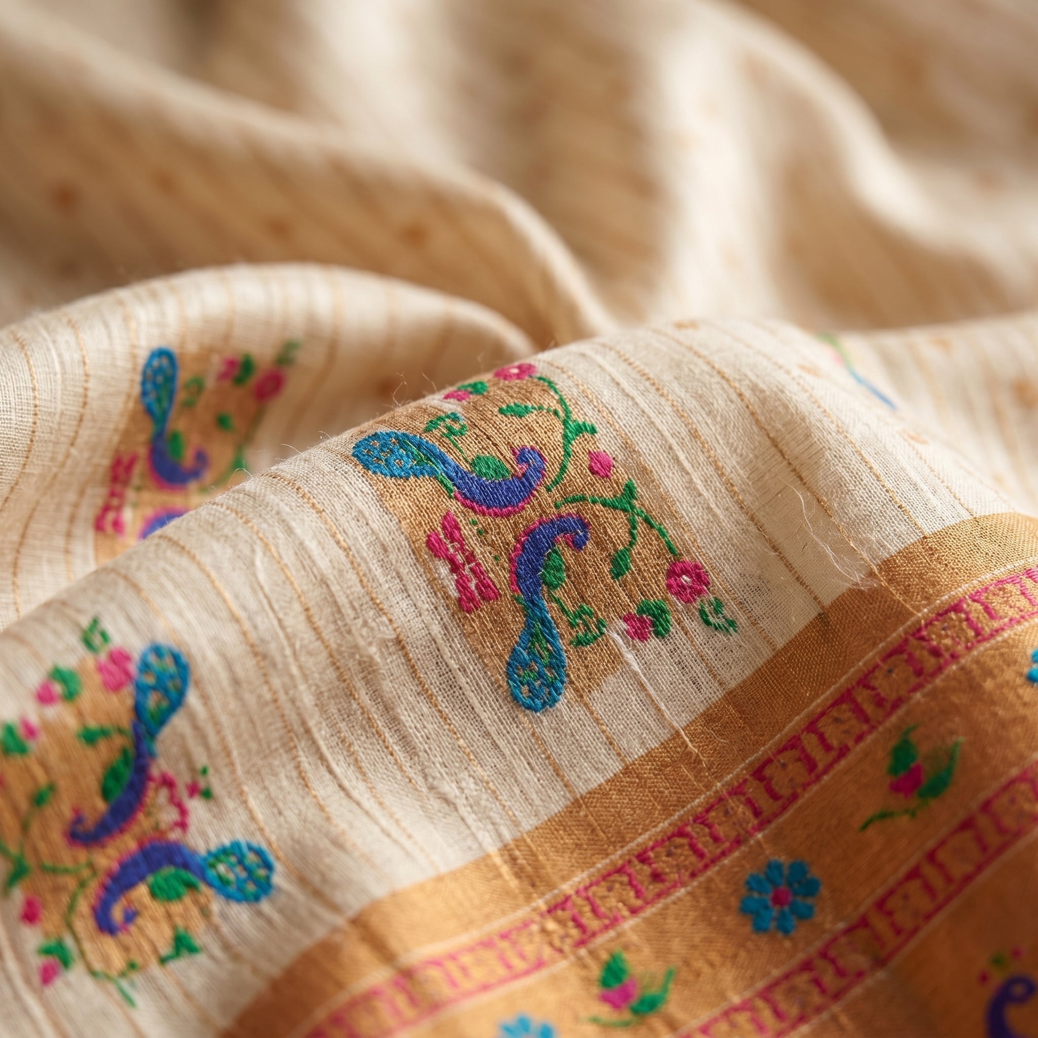 Anand Arpan Powerloom Paithani Silk (A) Ready To Wear Pocket Saree