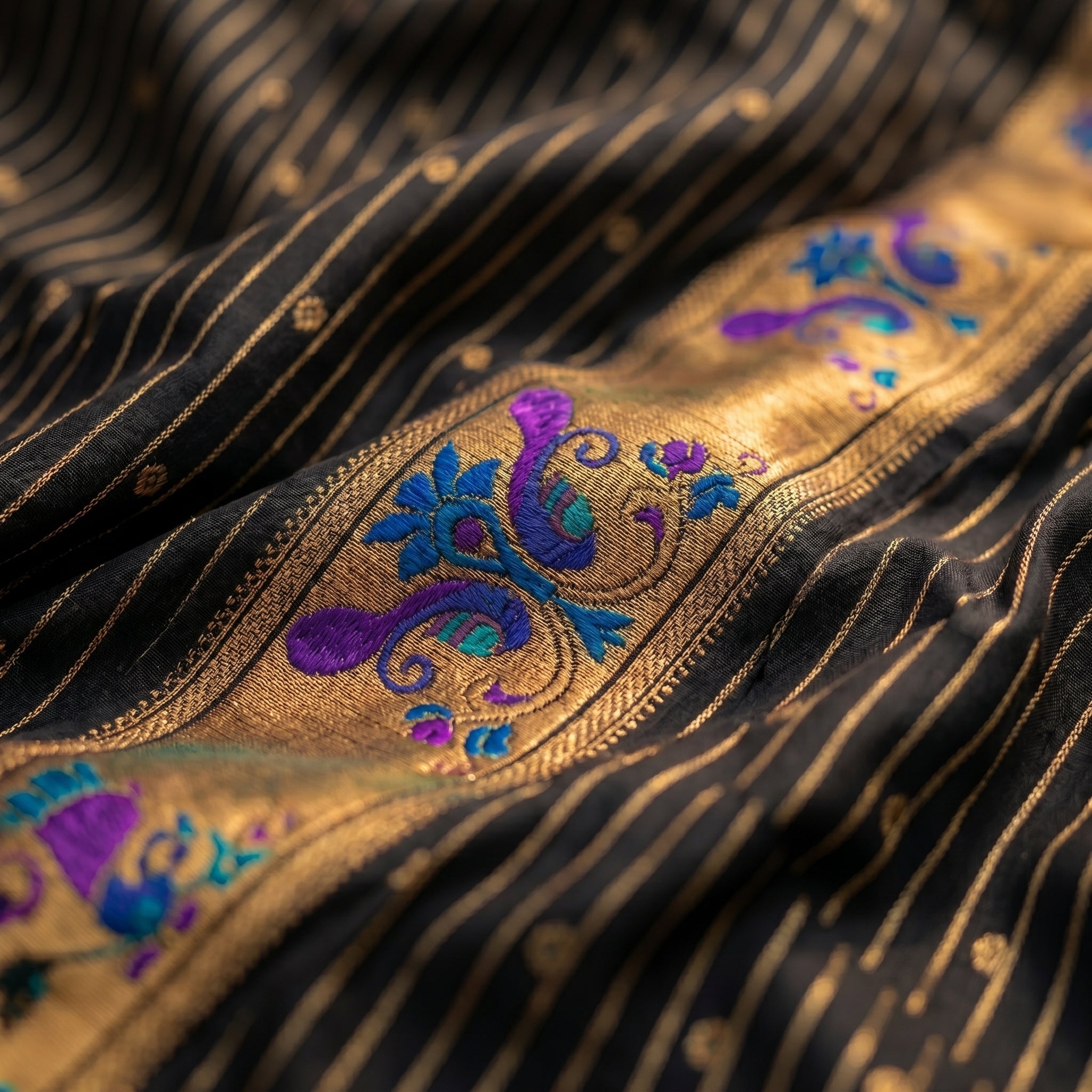 Anand Arpan Powerloom Paithani Silk (C) Ready To Wear Pocket Saree