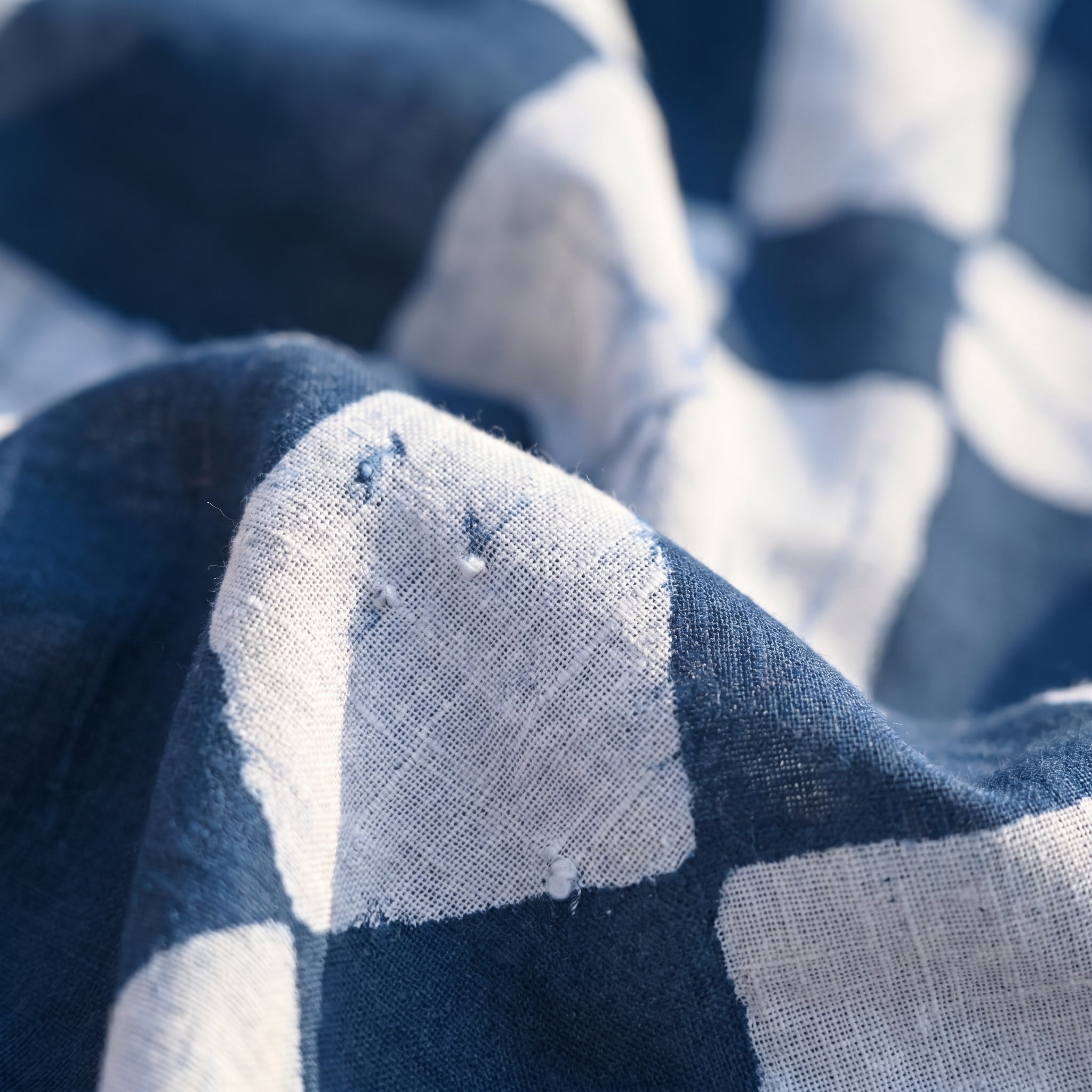 Navy Grid  Mul Cotton Ready To Wear Pocket Saree