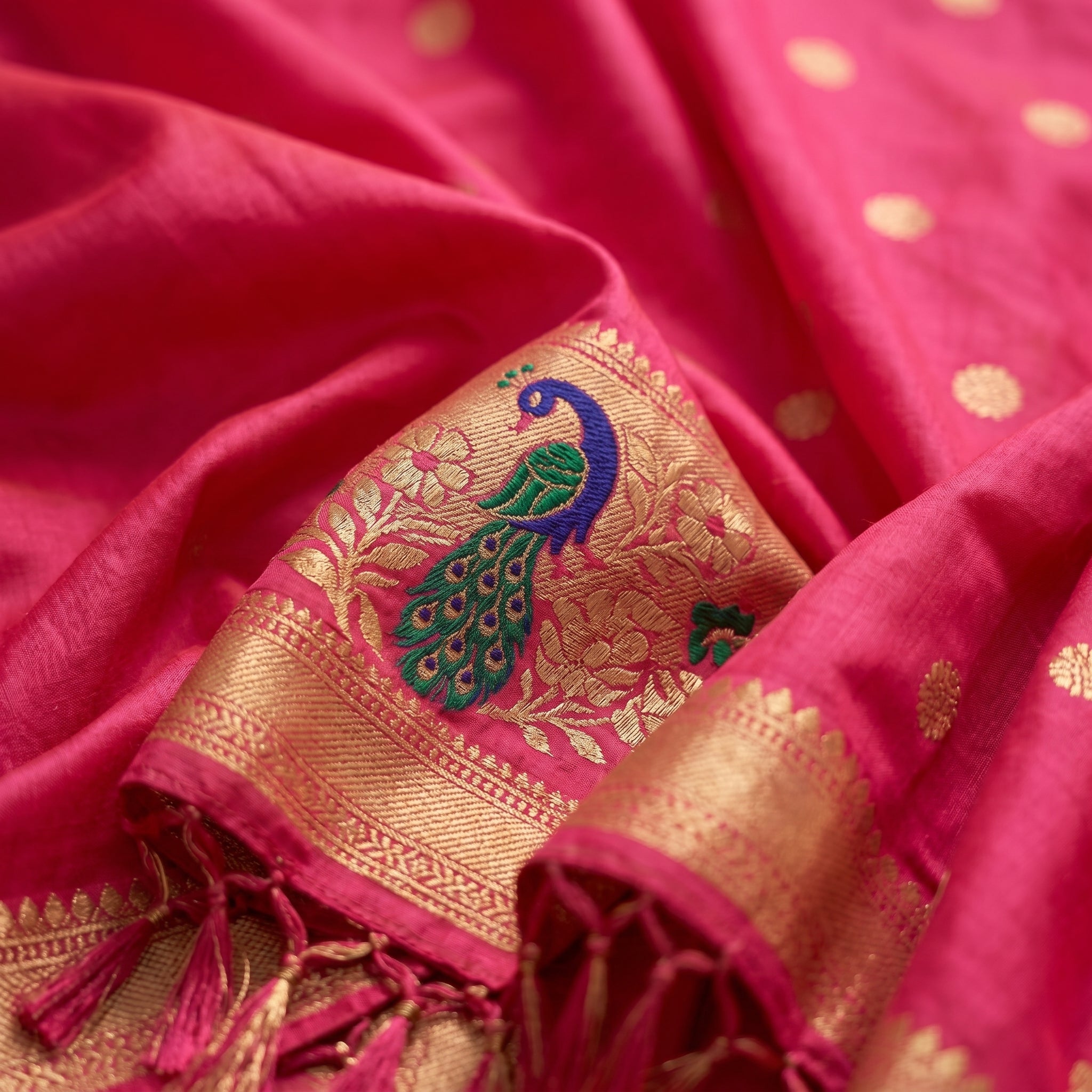 Alankrita Powerloom Paithani Silk (B) Ready To Wear Pocket Saree