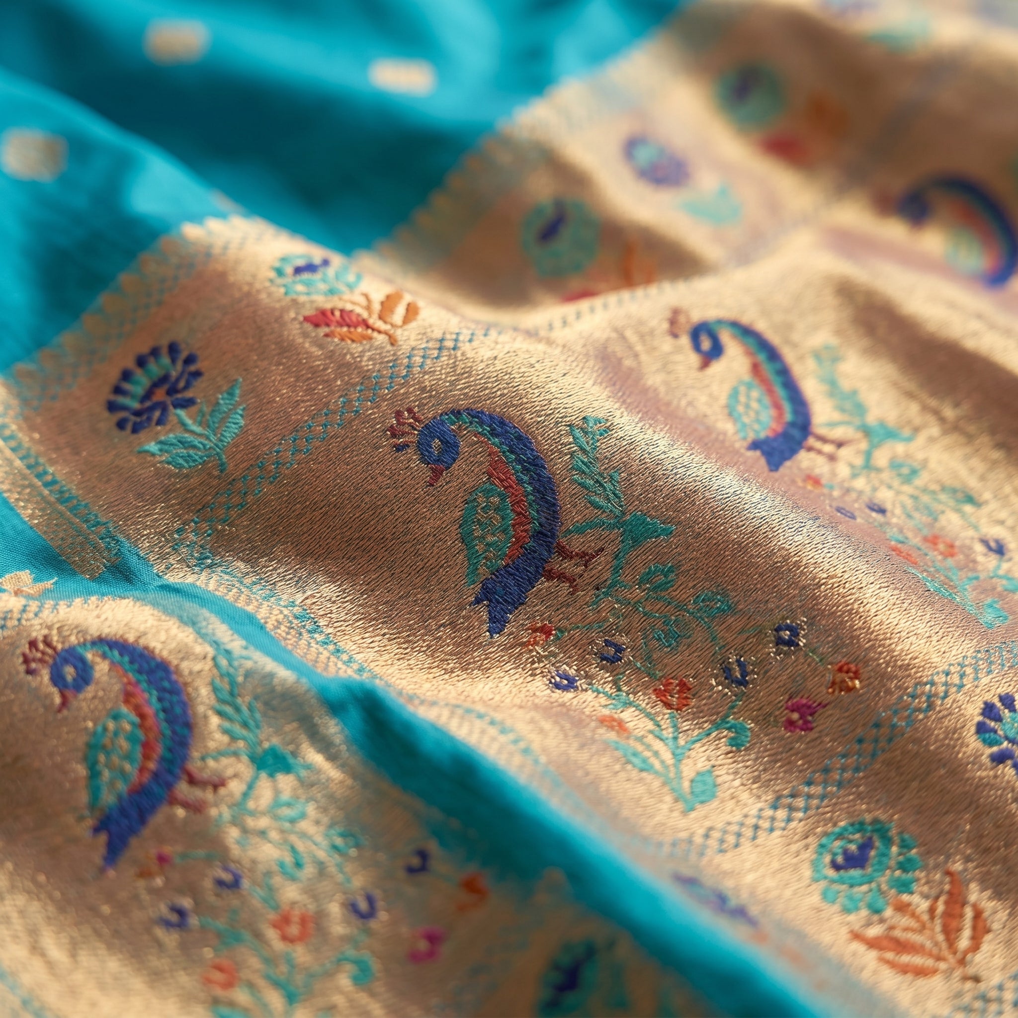 Alankrita Powerloom Paithani Silk (E) Ready To Wear Pocket Saree