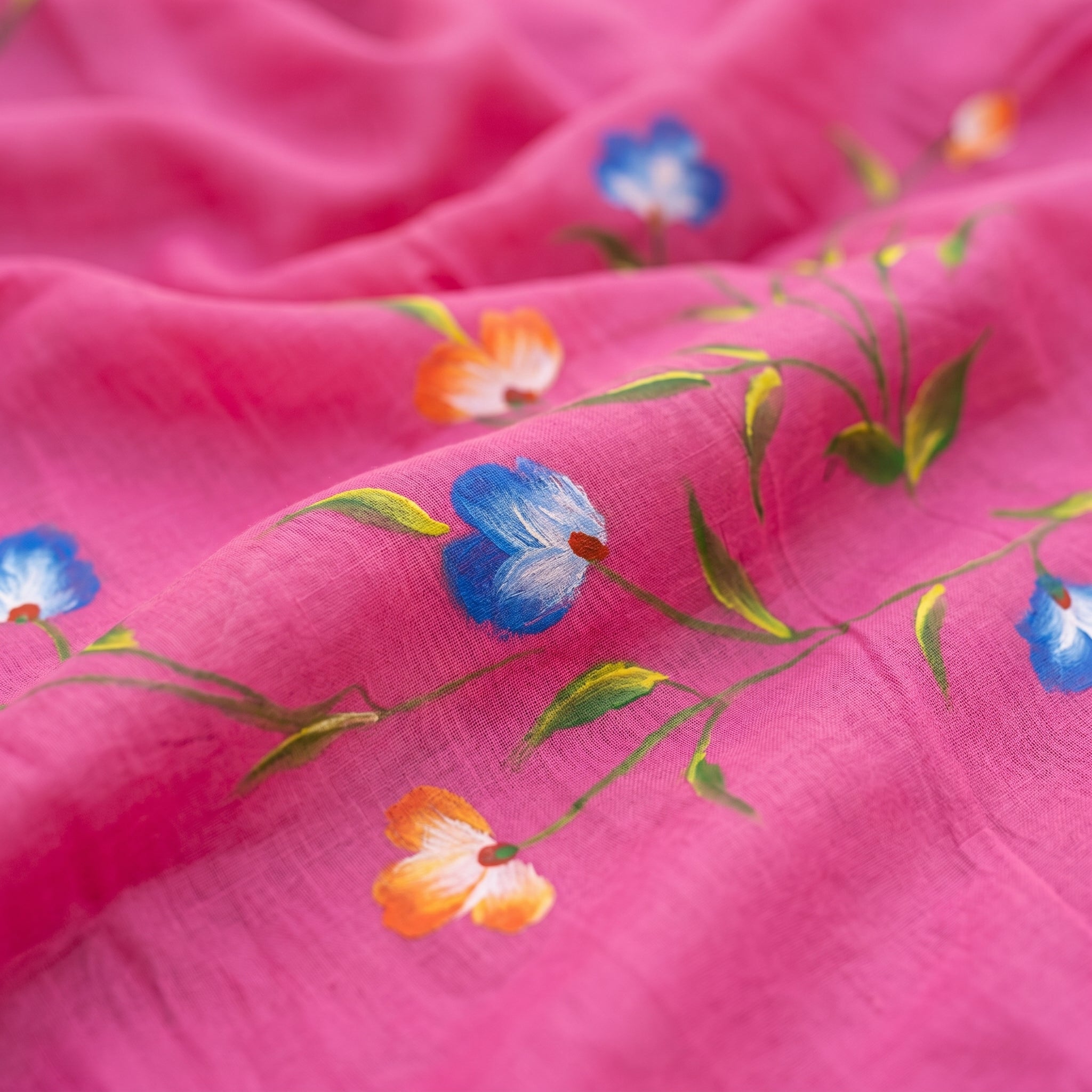 Floral Drift Mul Cotton (I) Ready To Wear Pocket Saree