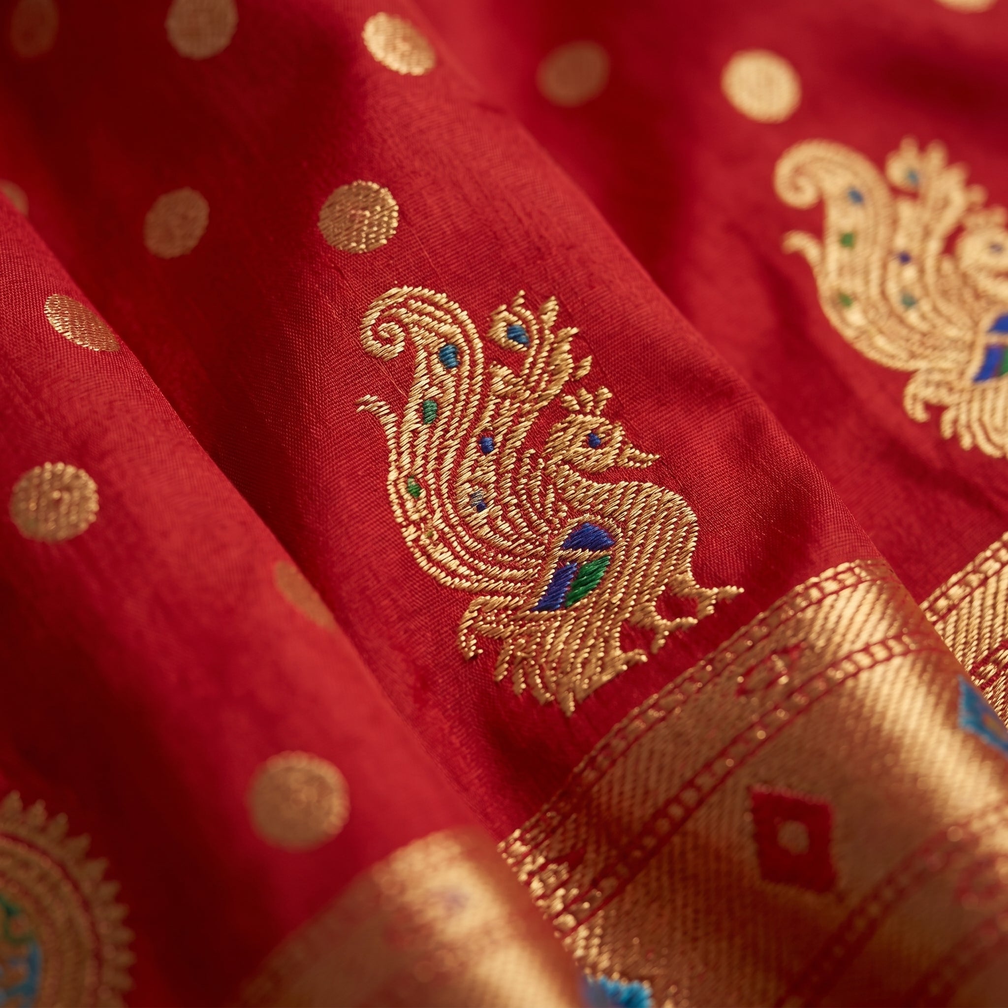 Regal Radiance (A) Powerloom Paithani Silk Ready To Wear Pocket Saree