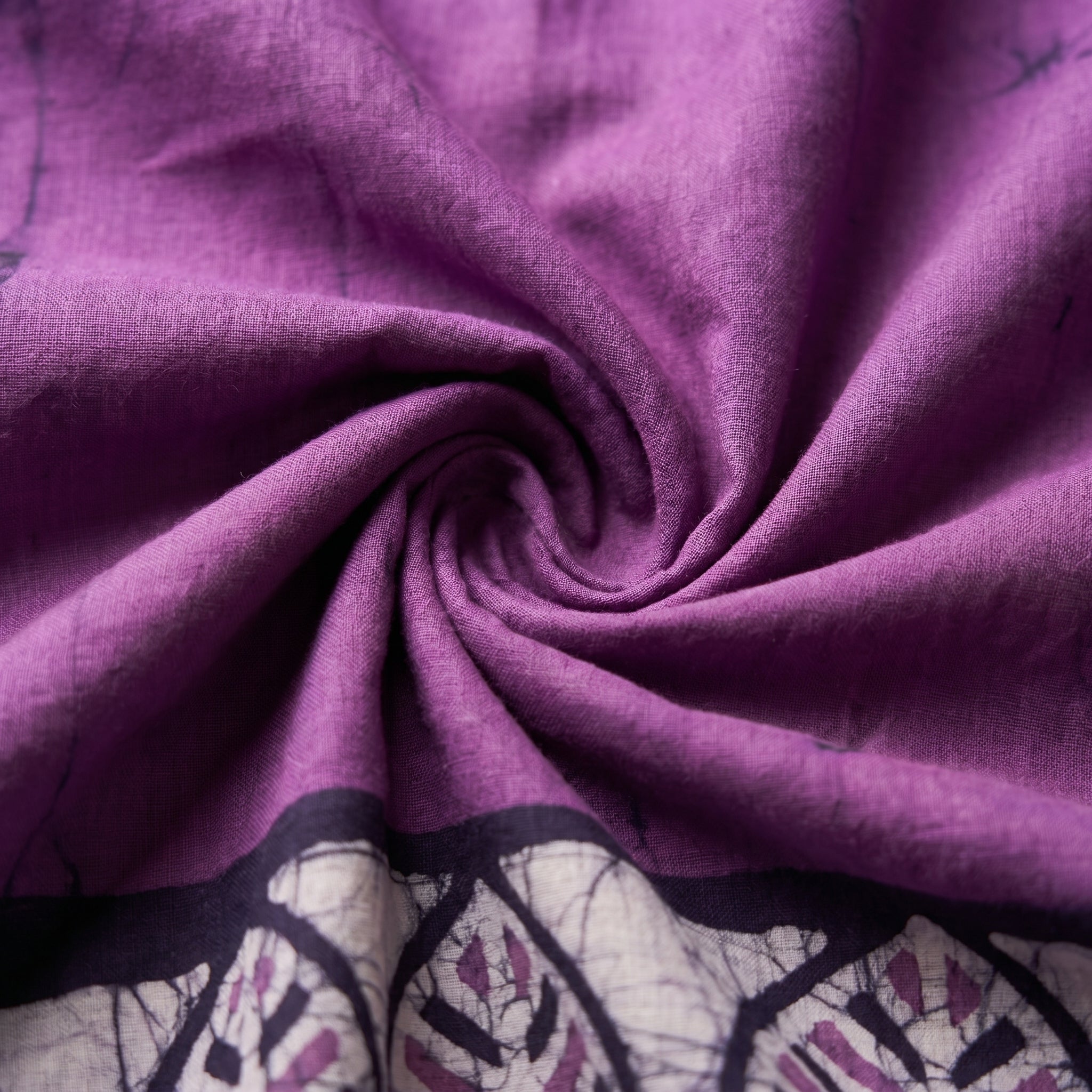 Leaf Mauve Mul Cotton Ready-To-Wear Pocket Saree