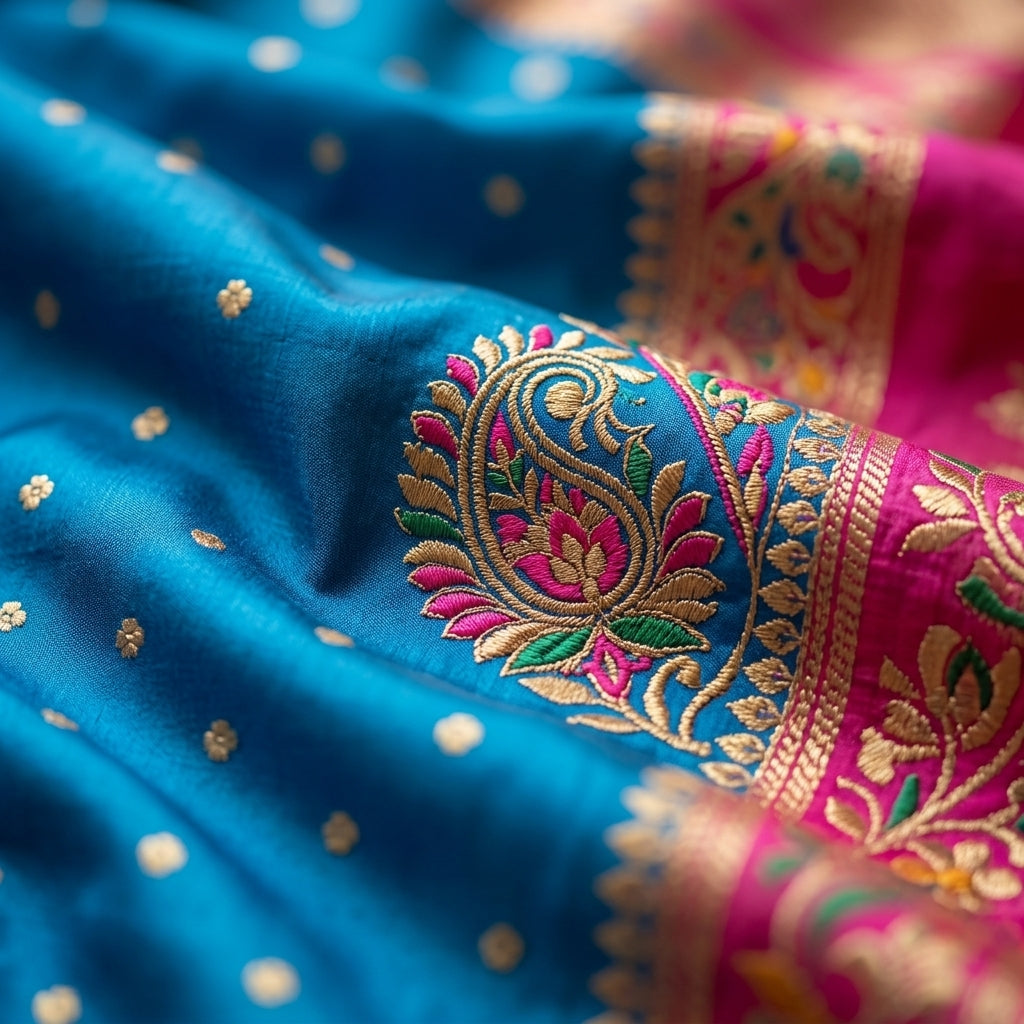 Vihangini Powerloom Paithani Silk (F) Ready To Wear Pocket Saree