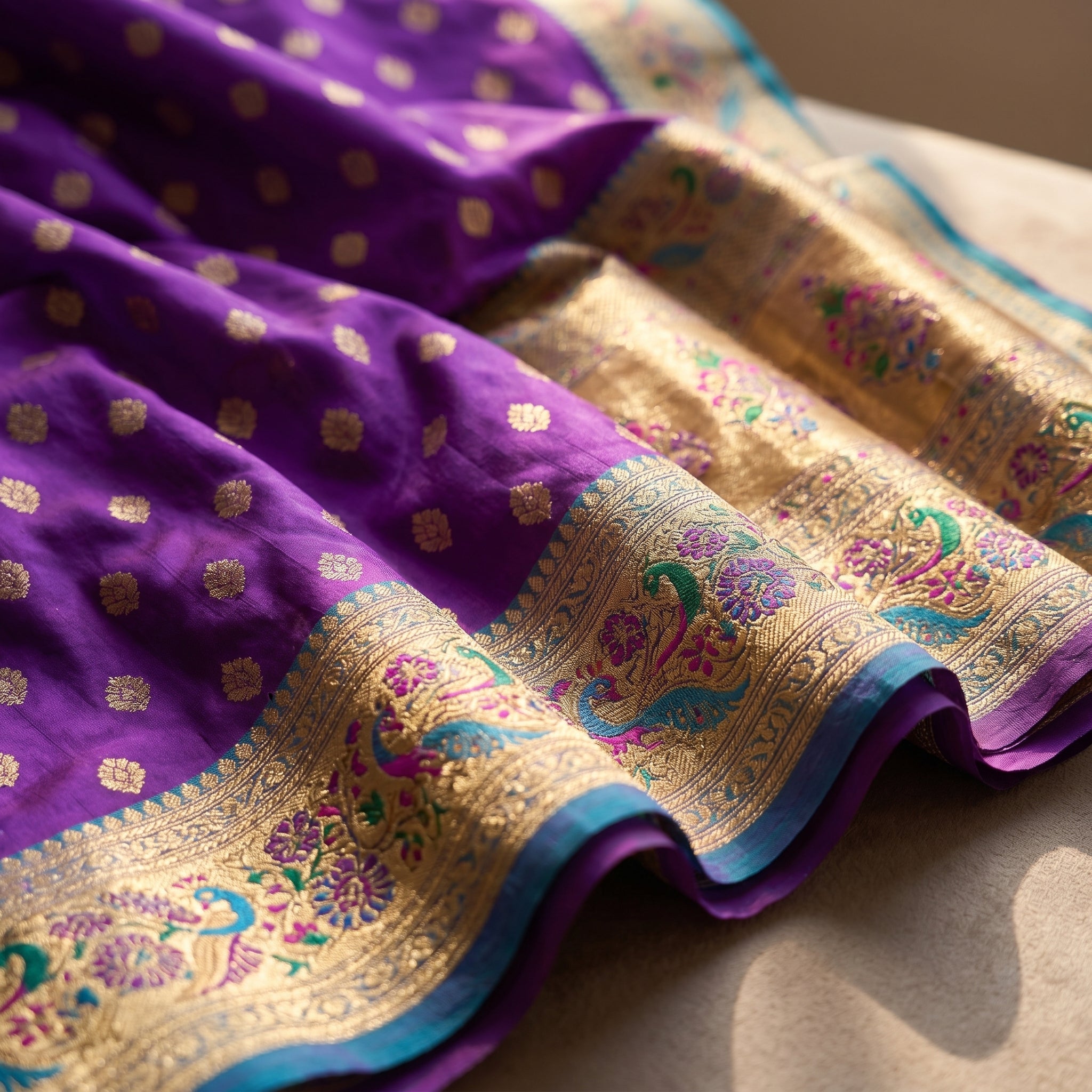 Vihangini Powerloom Paithani Silk (B) Ready To Wear Pocket Saree