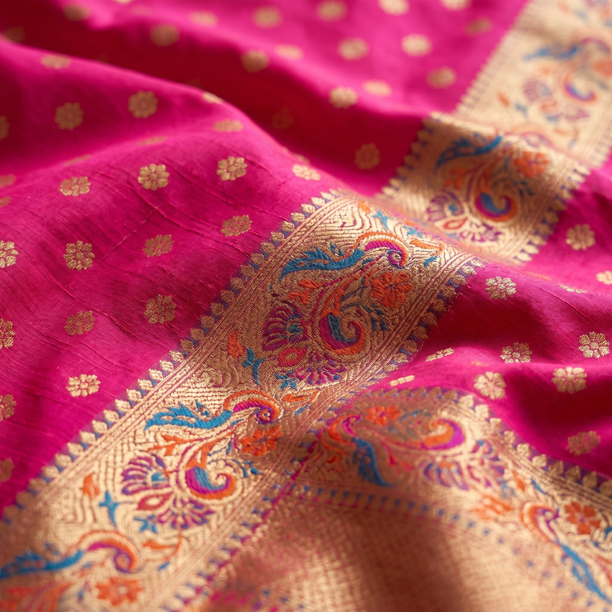 Vihangini Powerloom Paithani Silk (D) Ready To Wear Pocket Saree