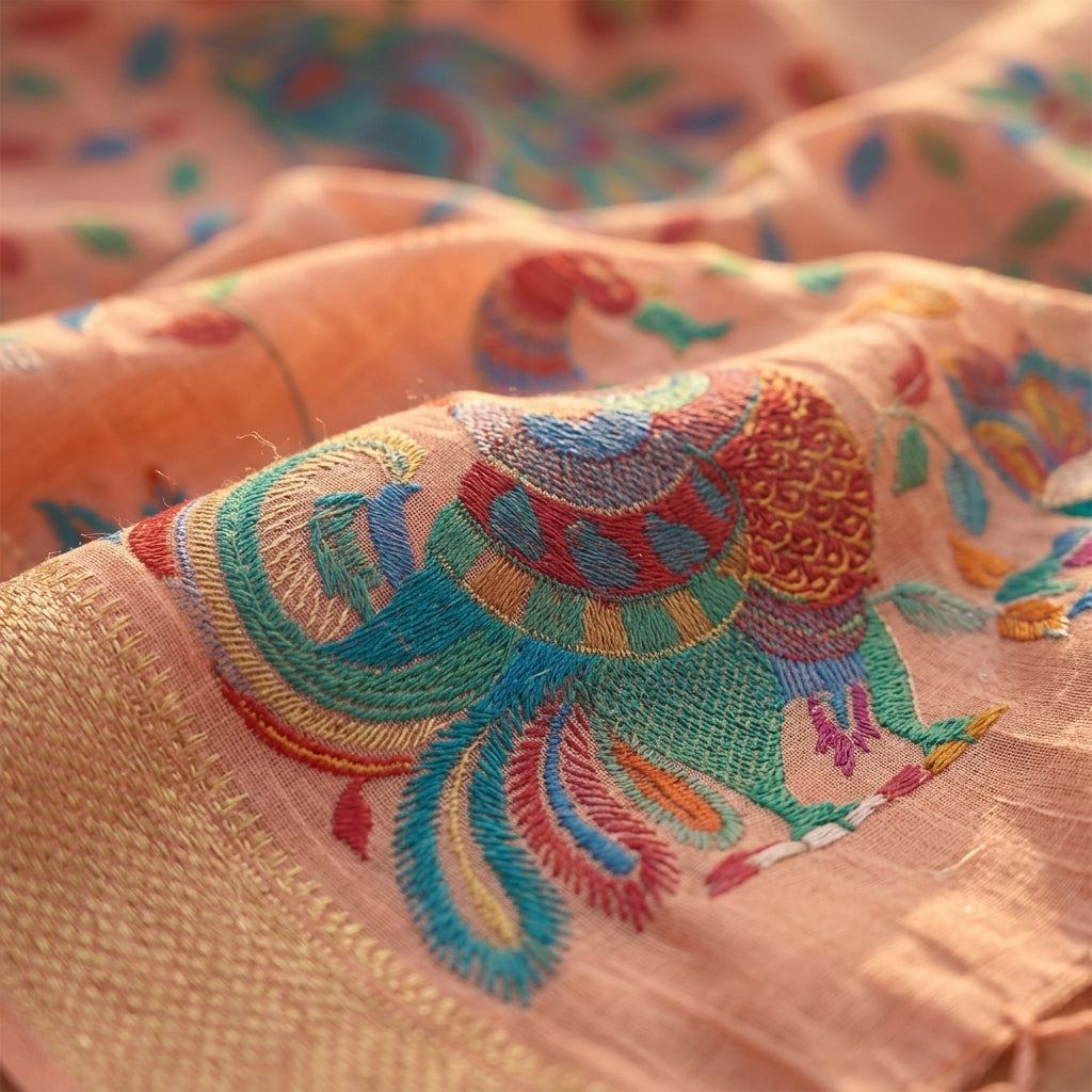 Mayurika Linen Cotton (E) Ready To Wear Pocket Saree