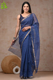 Kota Doria Hand Block Printed Saree