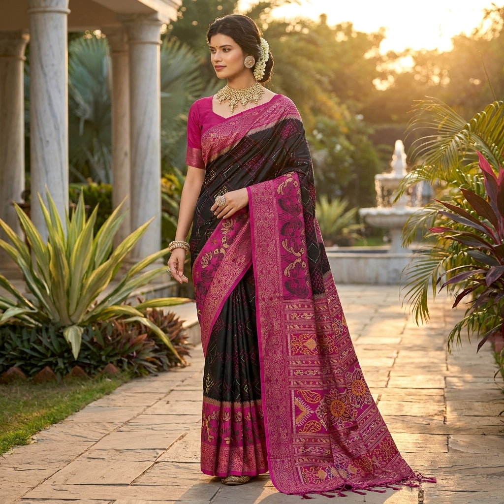 Iris Radiance Silk (D) Ready To Wear Pocket Saree
