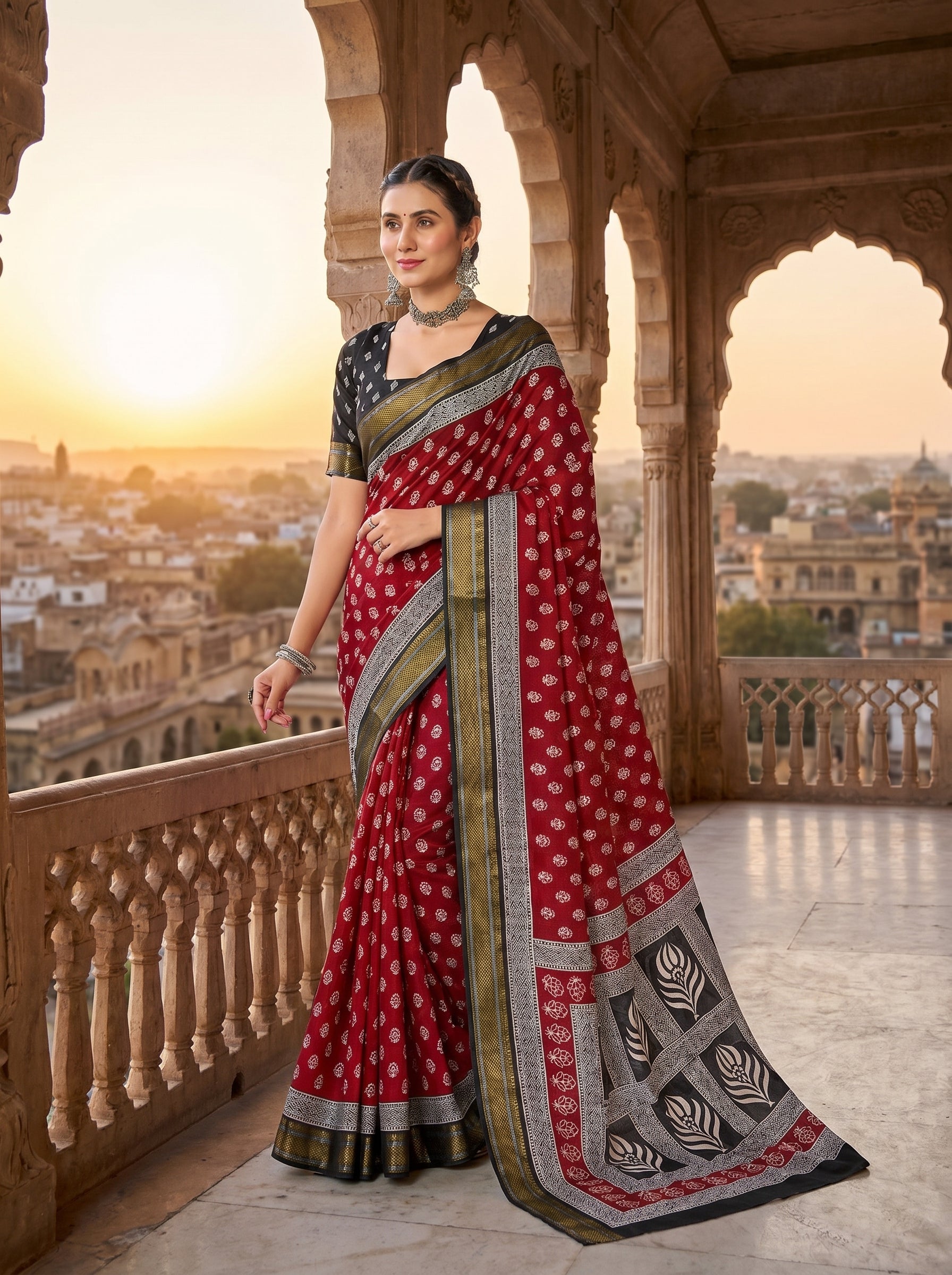 Royal Gleam Cotton (A) Ready To Wear Pocket Saree