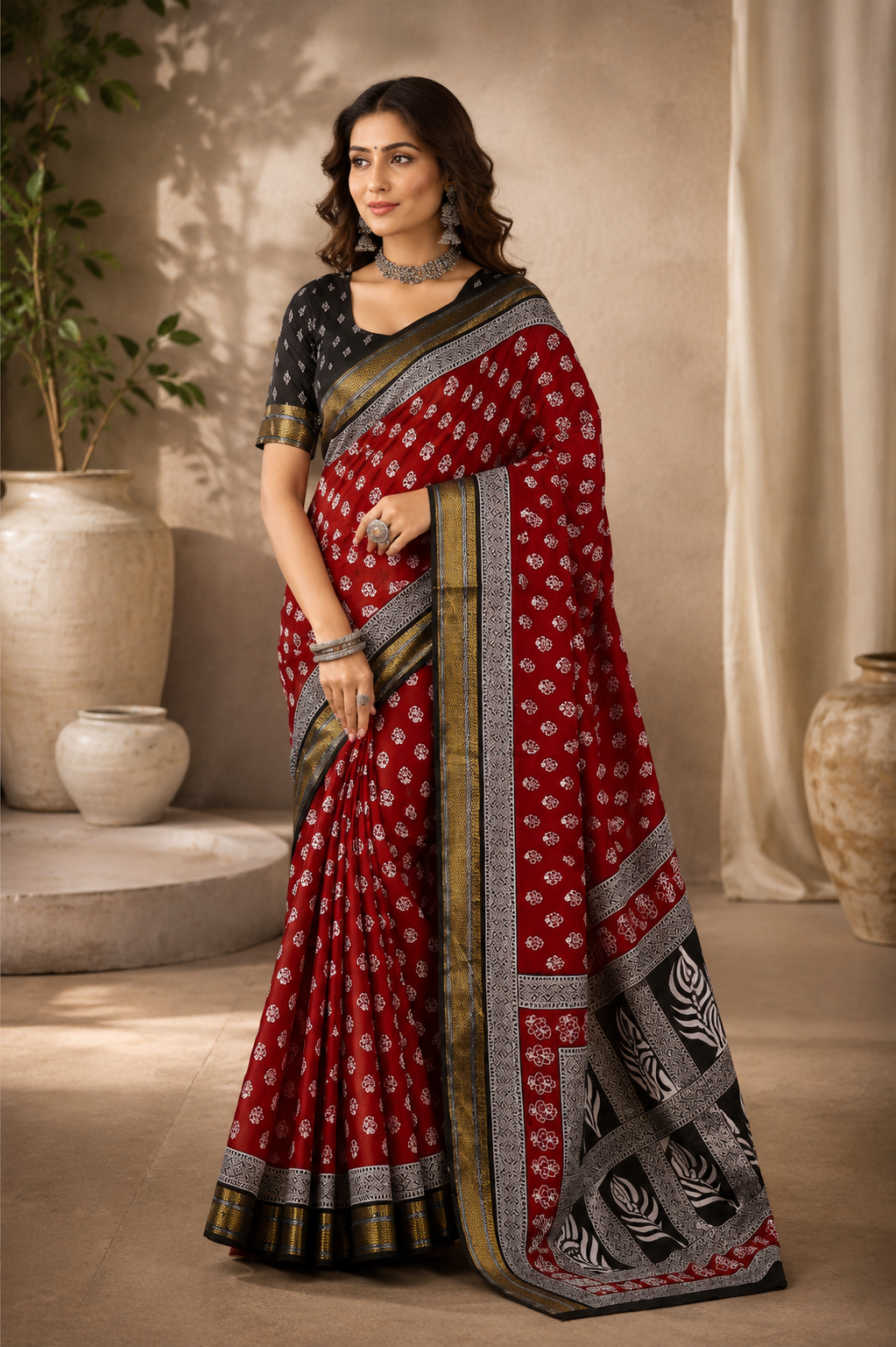 Royal Gleam Cotton (A) Ready To Wear Pocket Saree