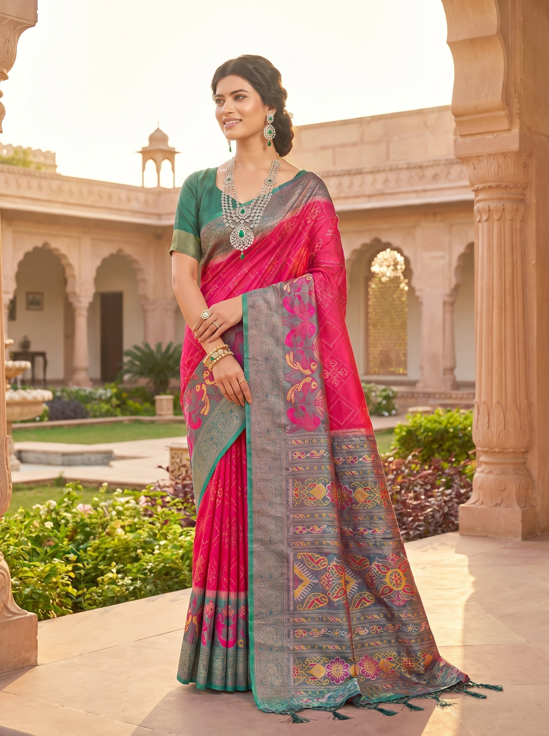 Iris Radiance Silk (B) Ready To Wear Pocket Saree