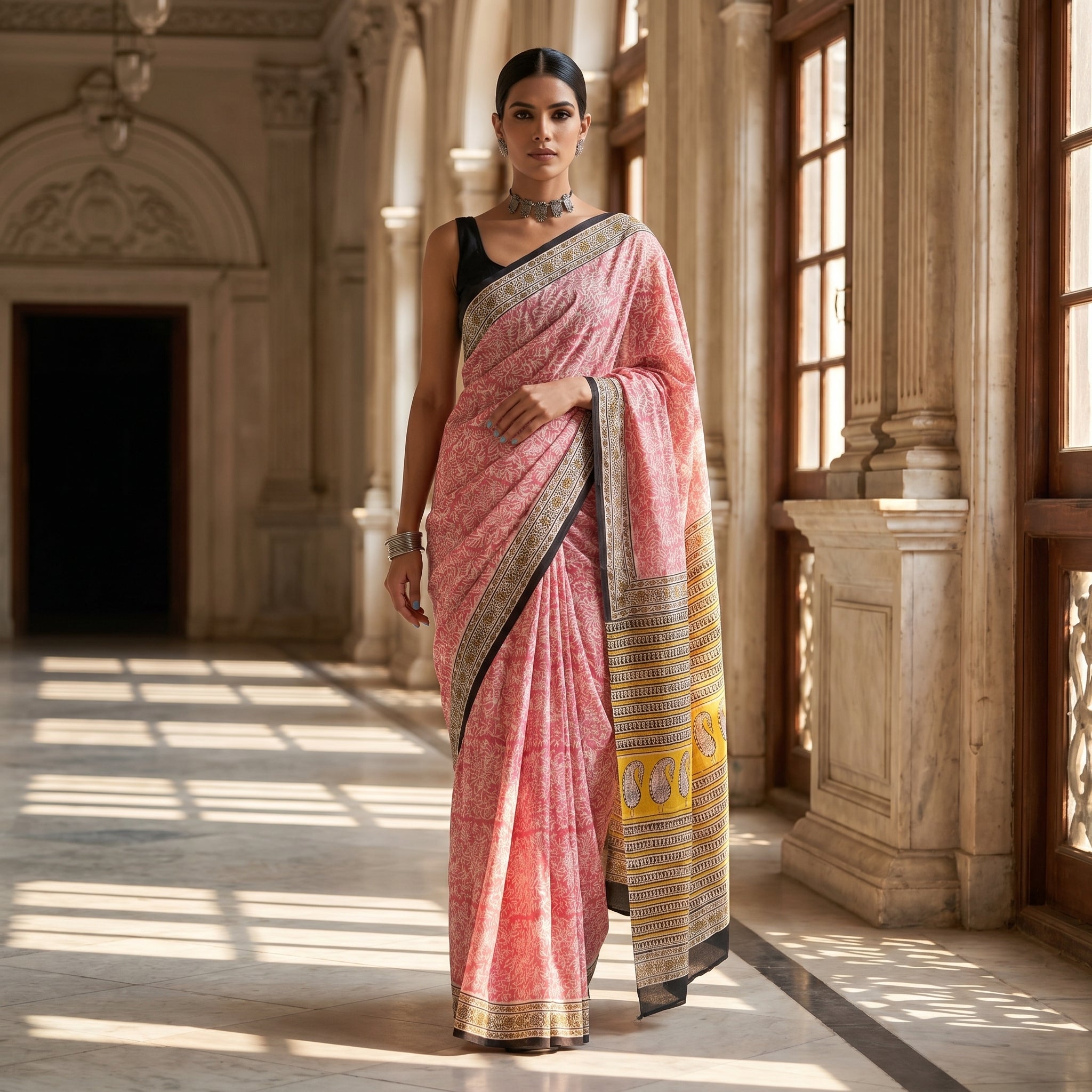 Softloom Mul Cotton Ready to Wear Pocket Saree