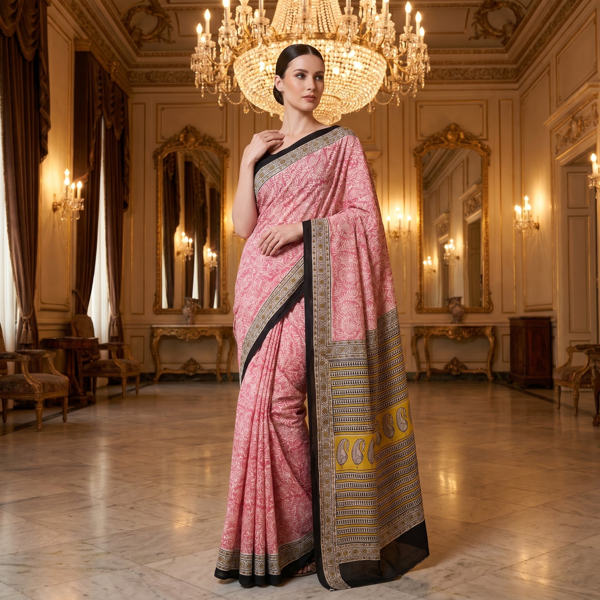 Softloom Mul Cotton Ready to Wear Pocket Saree