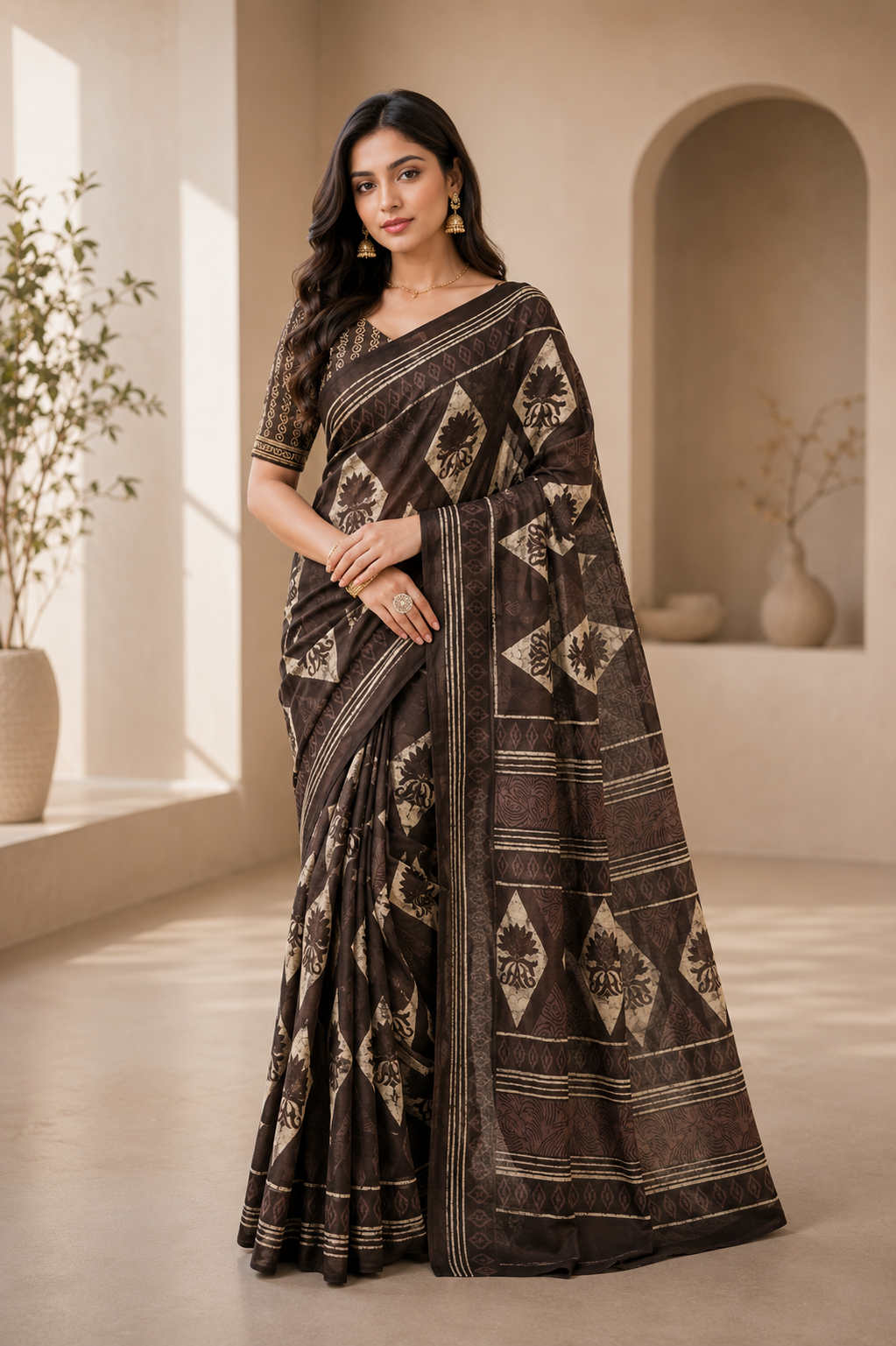 Nine to Thrive Mul Cotton (C) Ready To Wear Pocket Sarees
