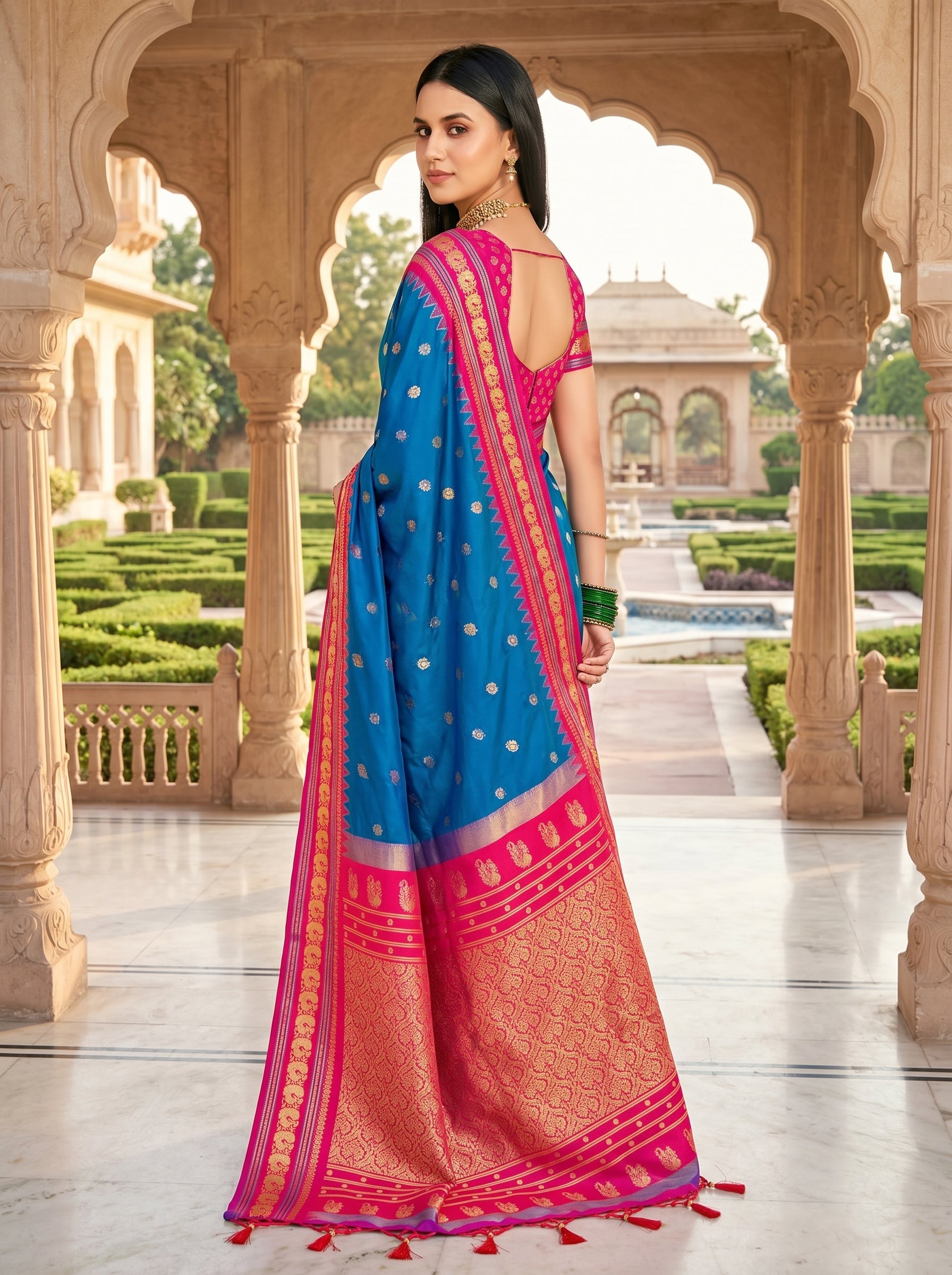 Saaj Silk (A) Ready To Wear Pocket Saree
