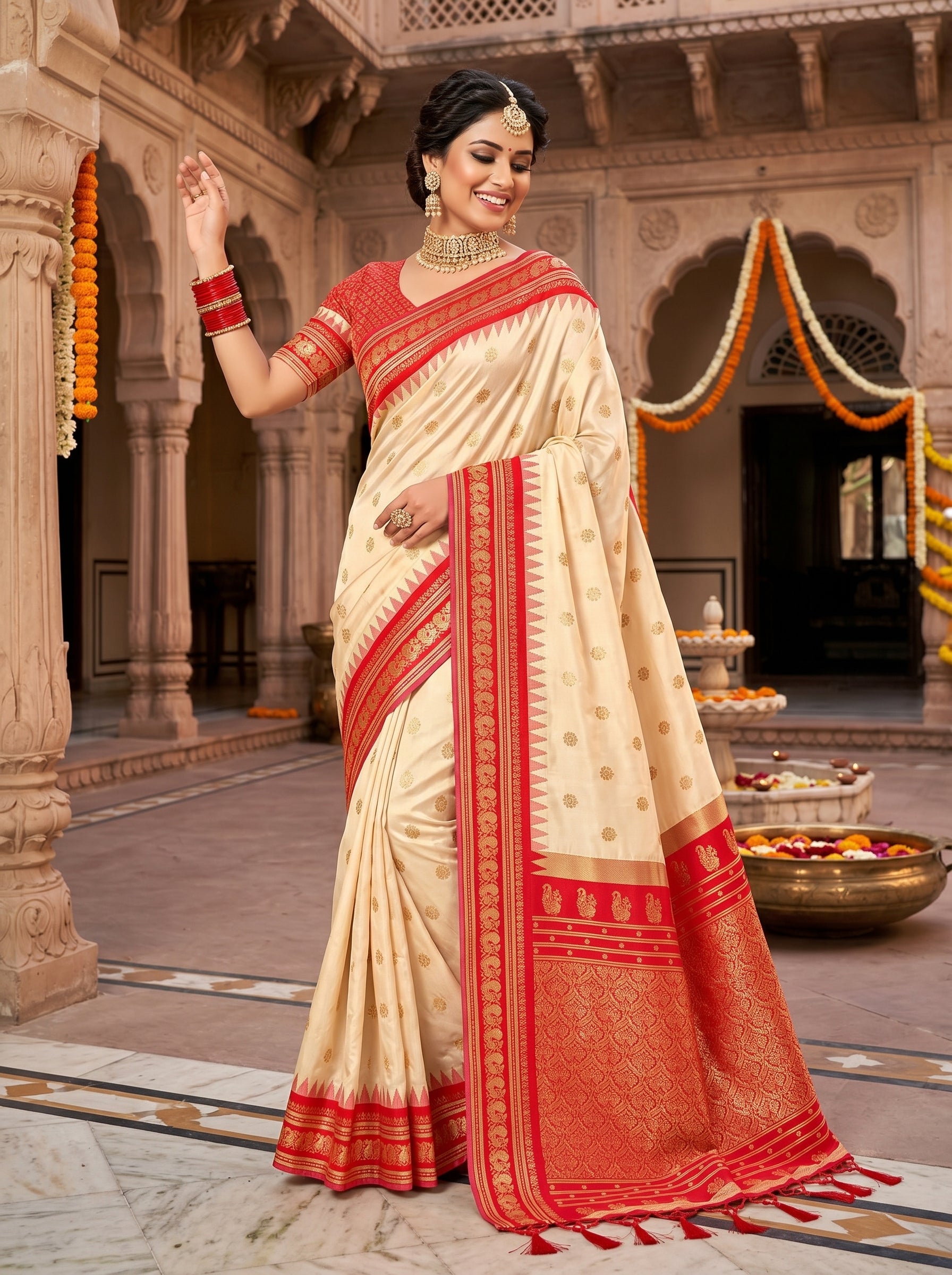 Saaj Silk (D) Ready To Wear Pocket Saree