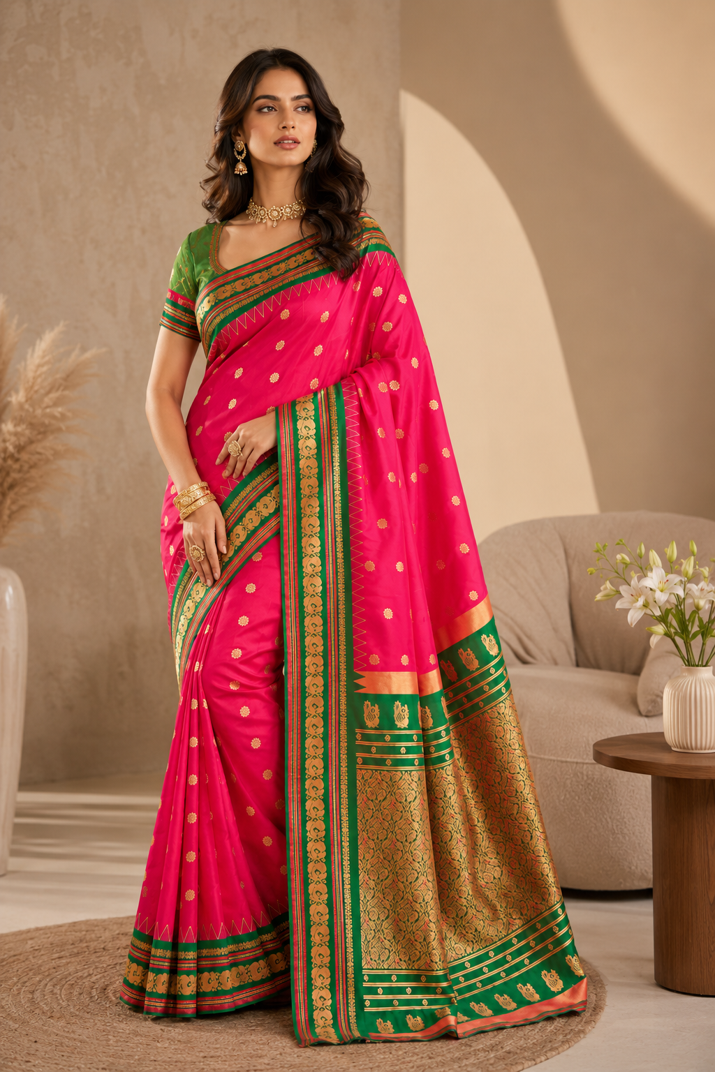 Saaj Silk (C) Ready To Wear Pocket Saree