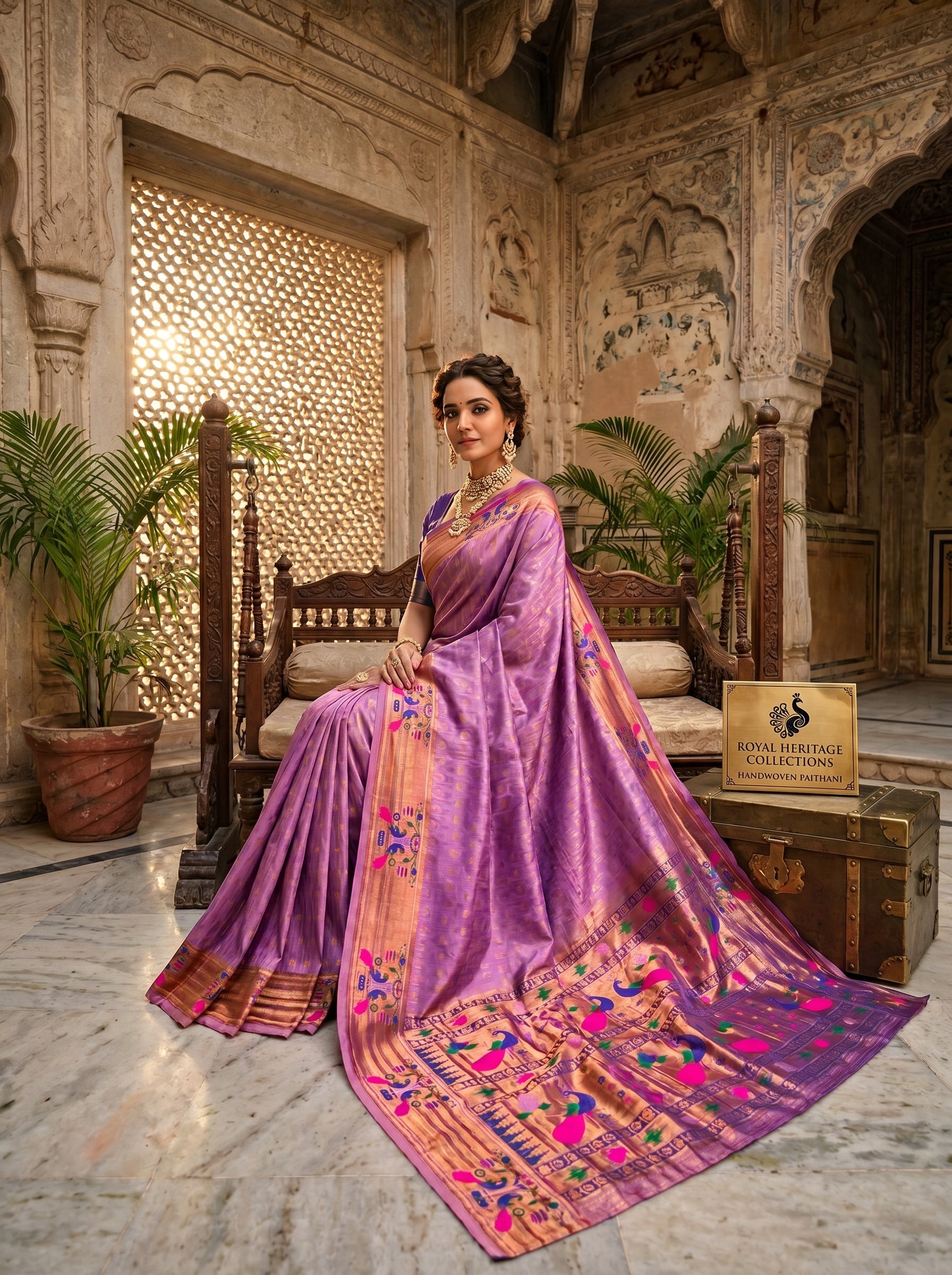 Anand Arpan Poweloom Paithani Silk (D) Ready To Wear Pocket Saree