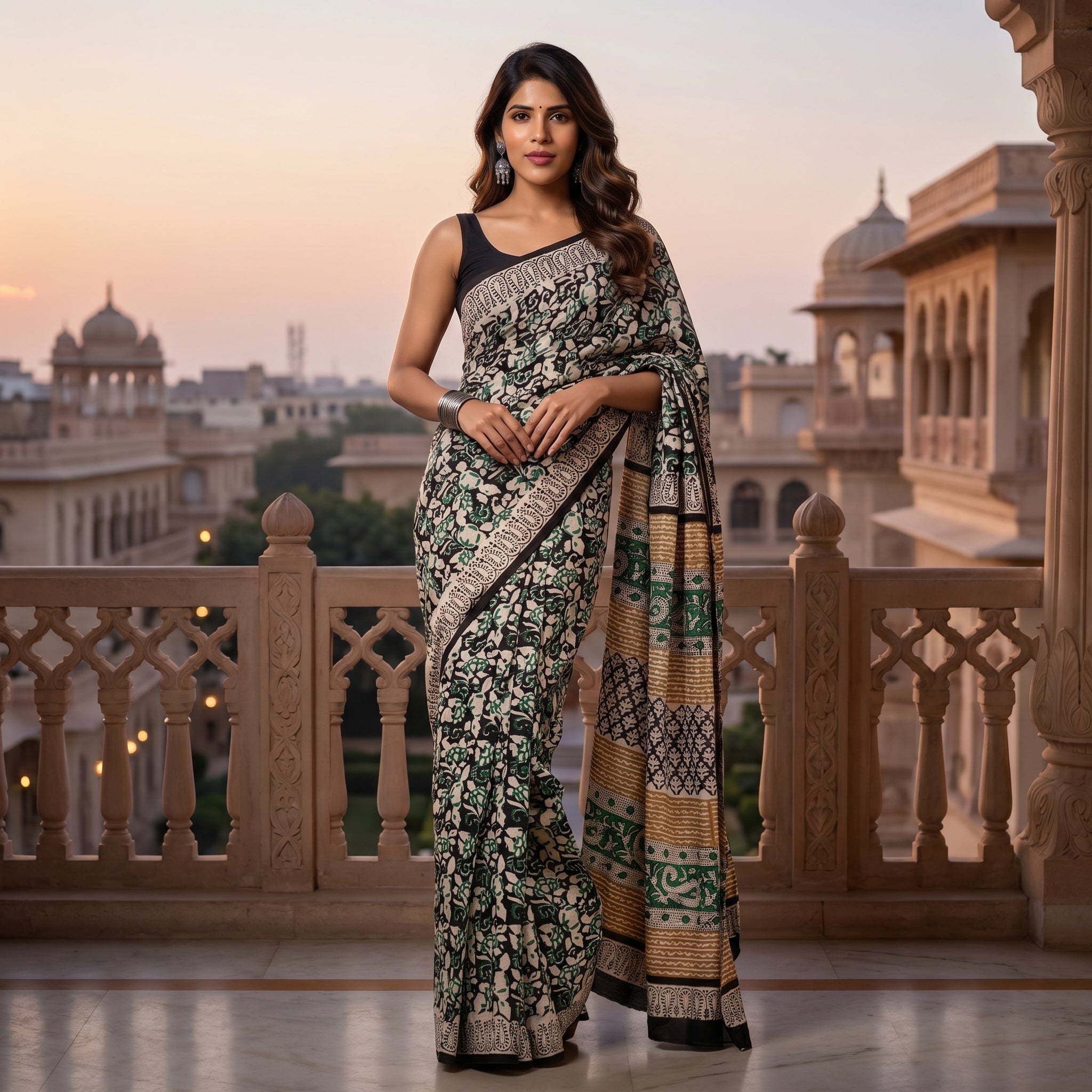 Mourni Mul Cotton Ready To Wear Pocket Saree