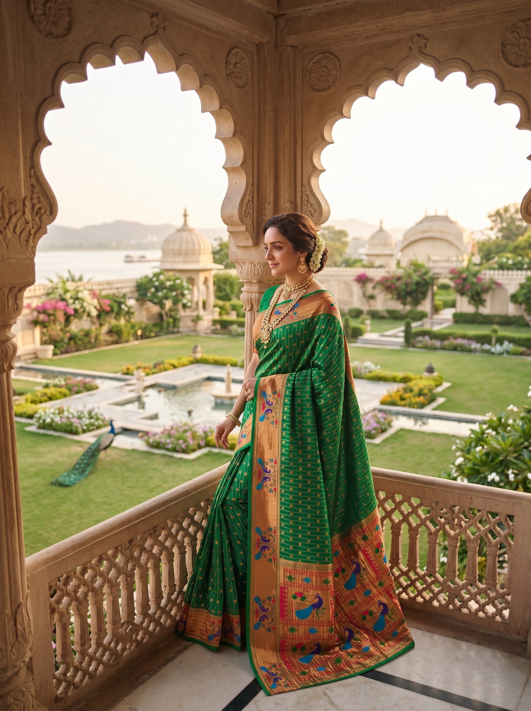 Anand Arpan Powerloom Paithani Silk (J) Ready To Wear Pocket Saree