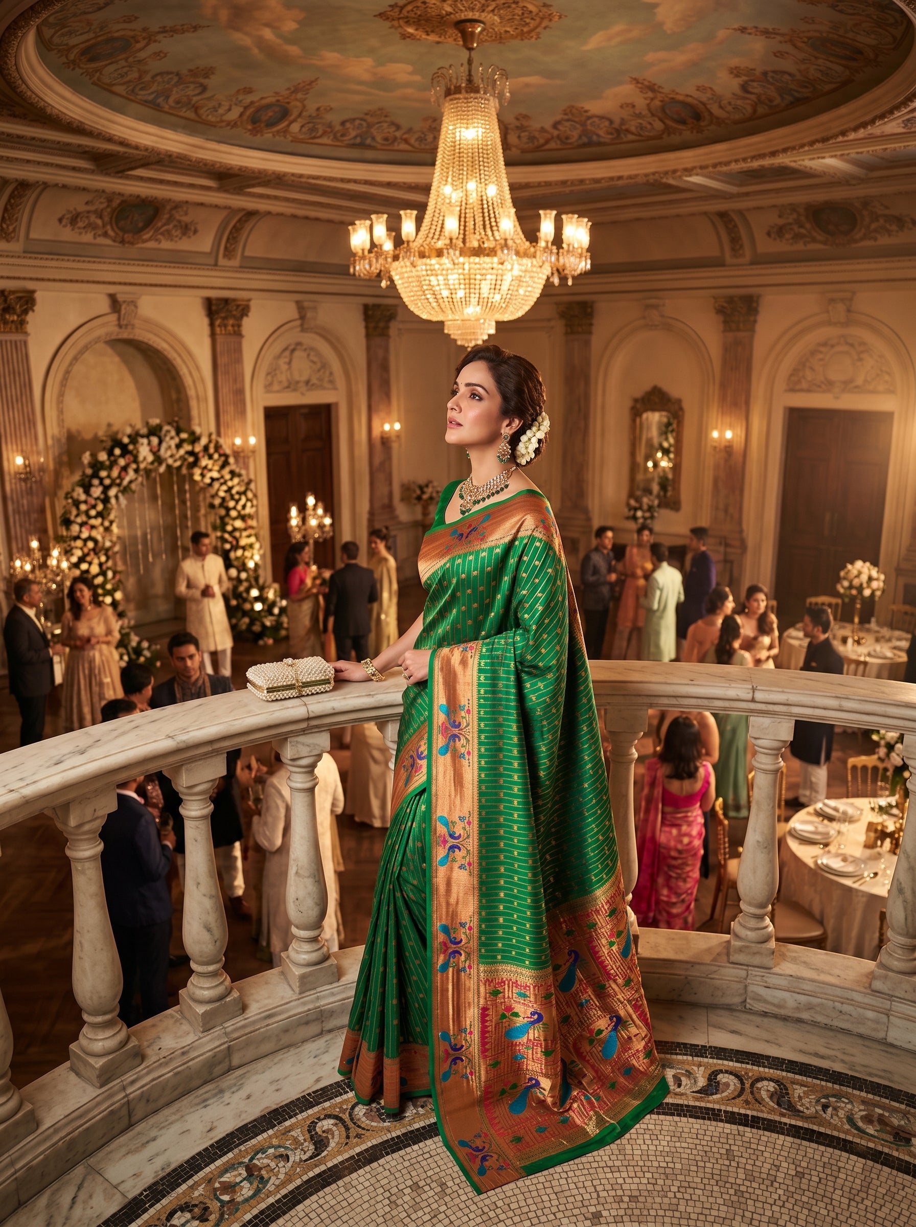 Anand Arpan Powerloom Paithani Silk (J) Ready To Wear Pocket Saree