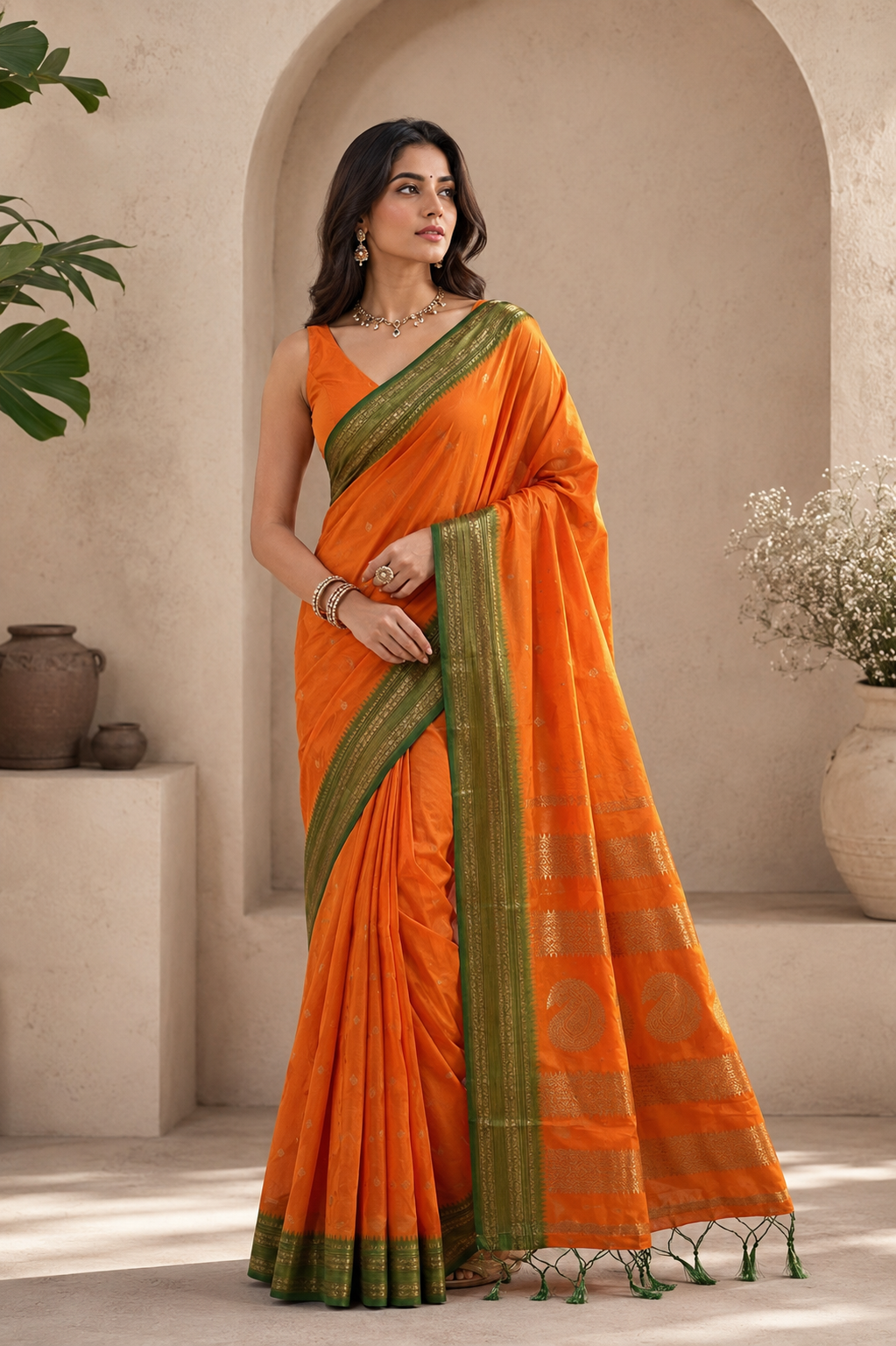 Aranya Silk (A) Ready To Wear Pocket Saree