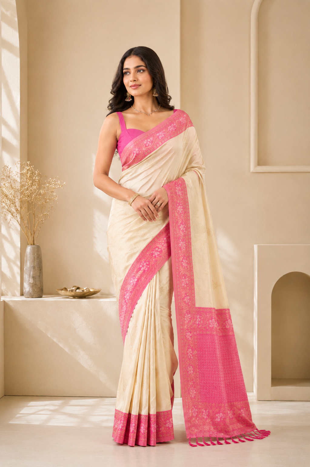 Dvipatha – Dual Tone Silk Ready-to-Wear Pocket Saree