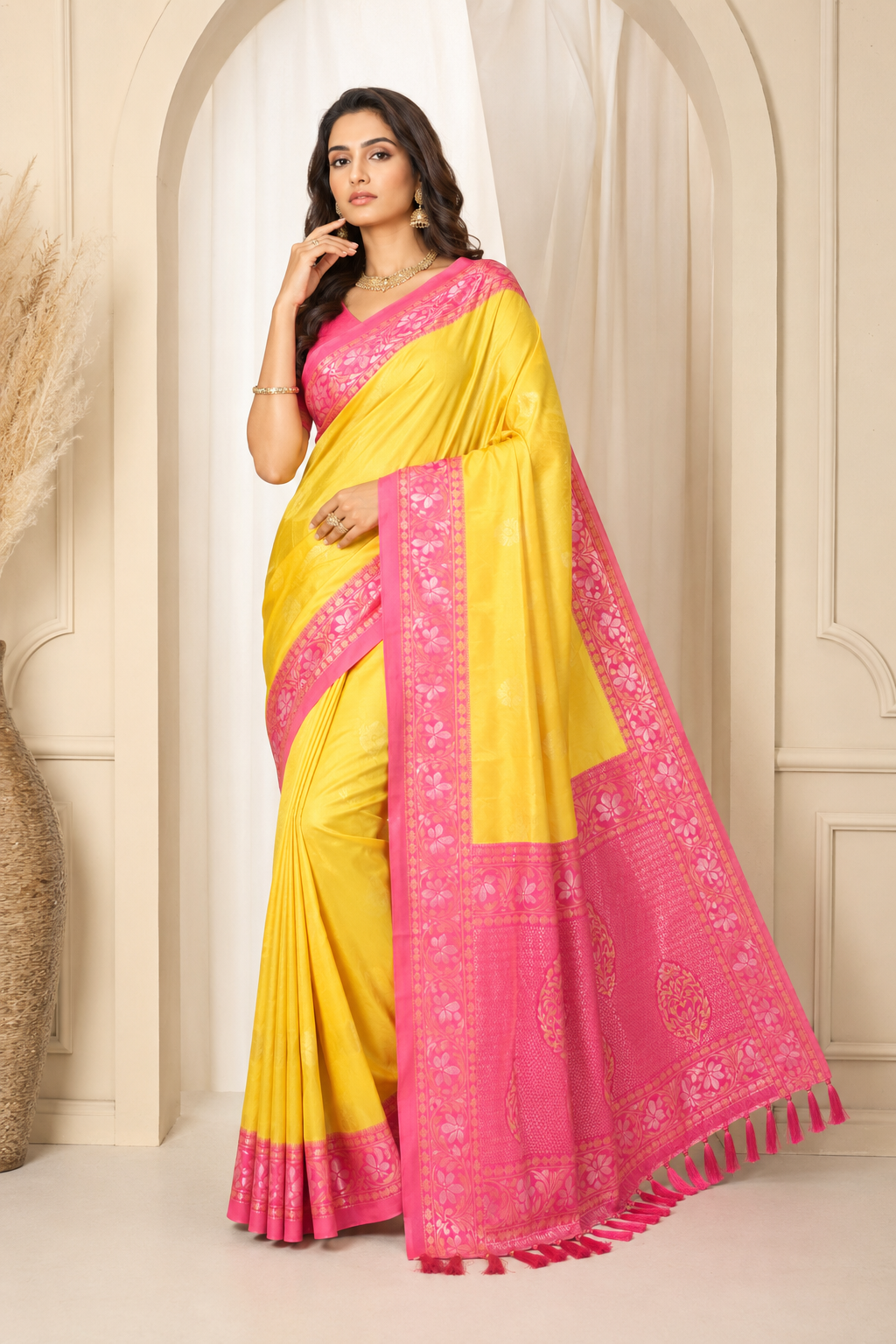 Dviranga – Dual Tone Silk Ready-to-Wear Pocket Saree