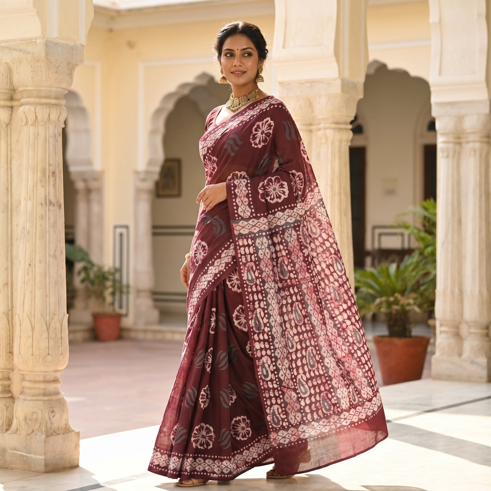 Soot Saga Mul Cotton Ready To Wear Pocket Saree