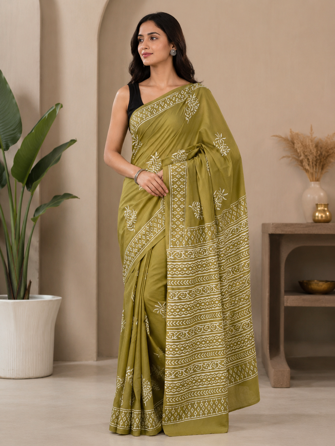 Cotton Bloom Ready To wear Pocket saree