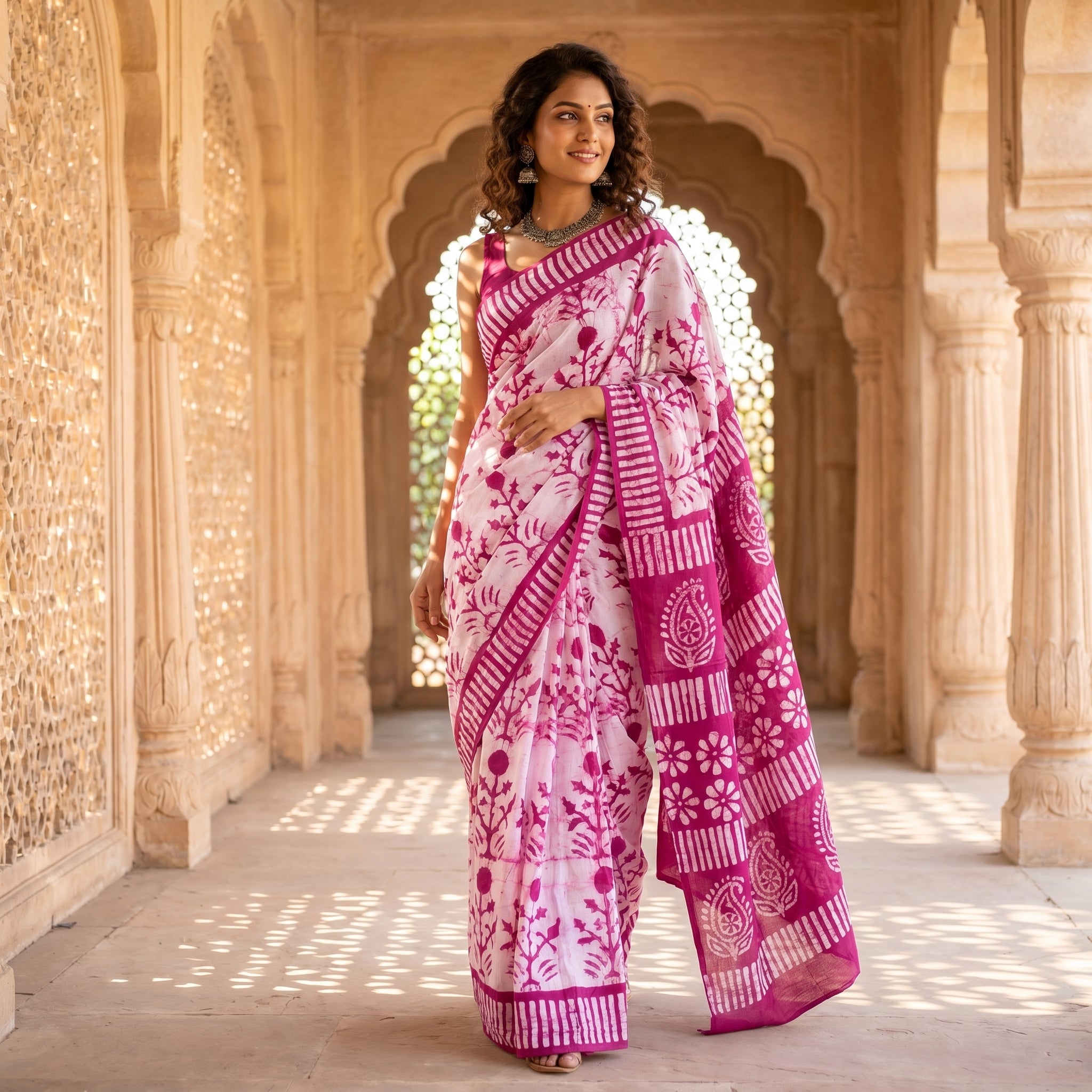 Mellowmul Cotton Ready To Wear Pocket Saree
