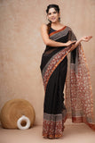 Kota Doria Hand Block Printed Saree