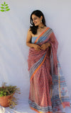 Melodies Kota Doria Hand Block Printed Saree