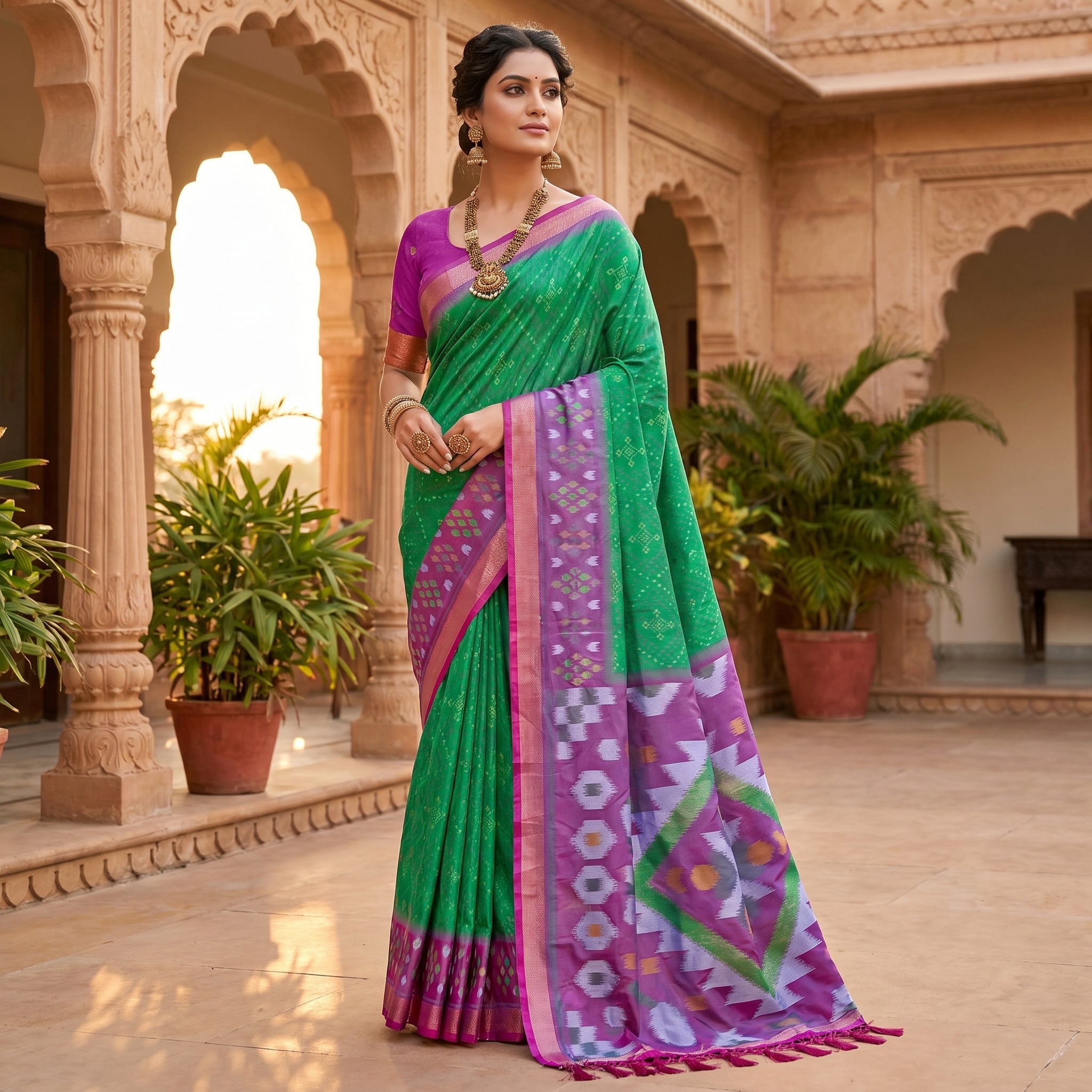 PixelLoom Silk (F) Ready To Wear Pocket Saree