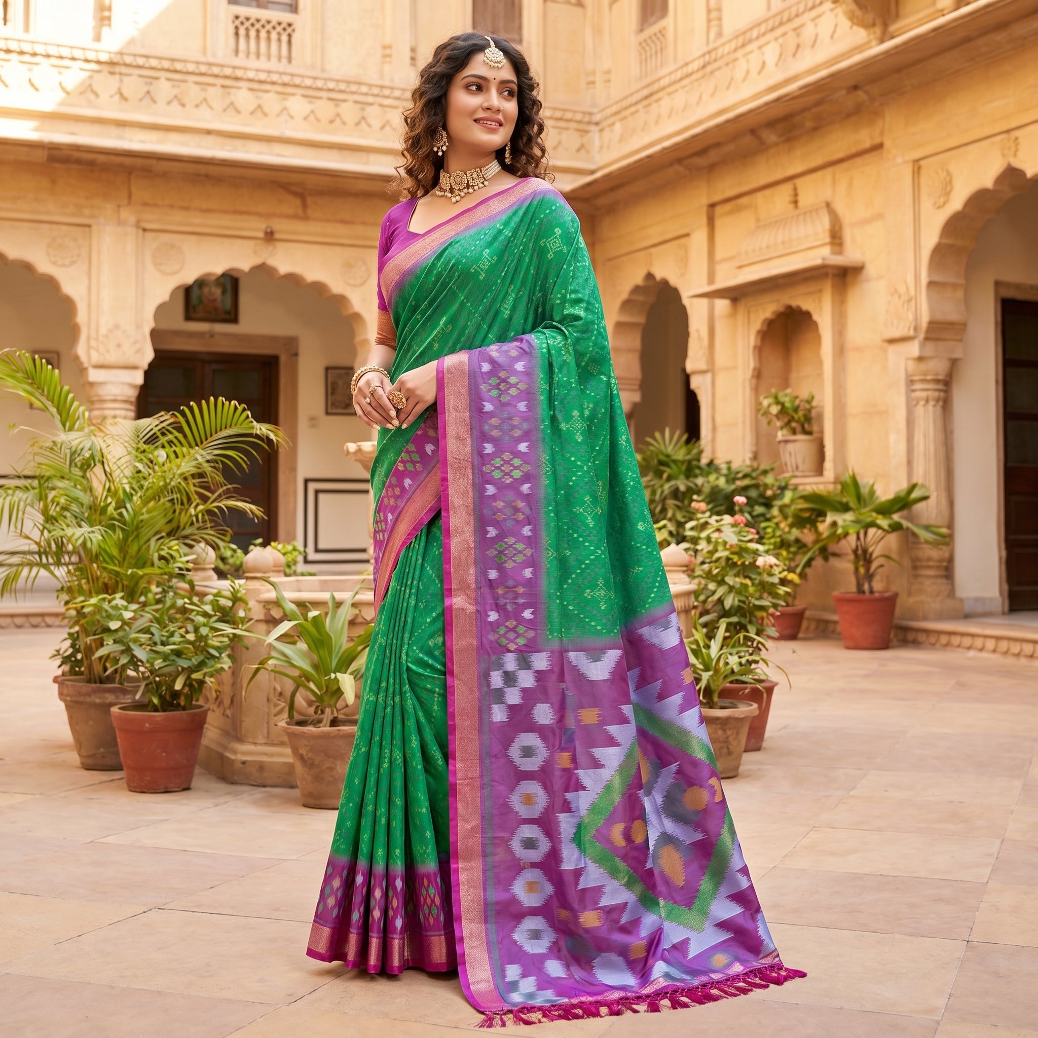 PixelLoom Silk (F) Ready To Wear Pocket Saree