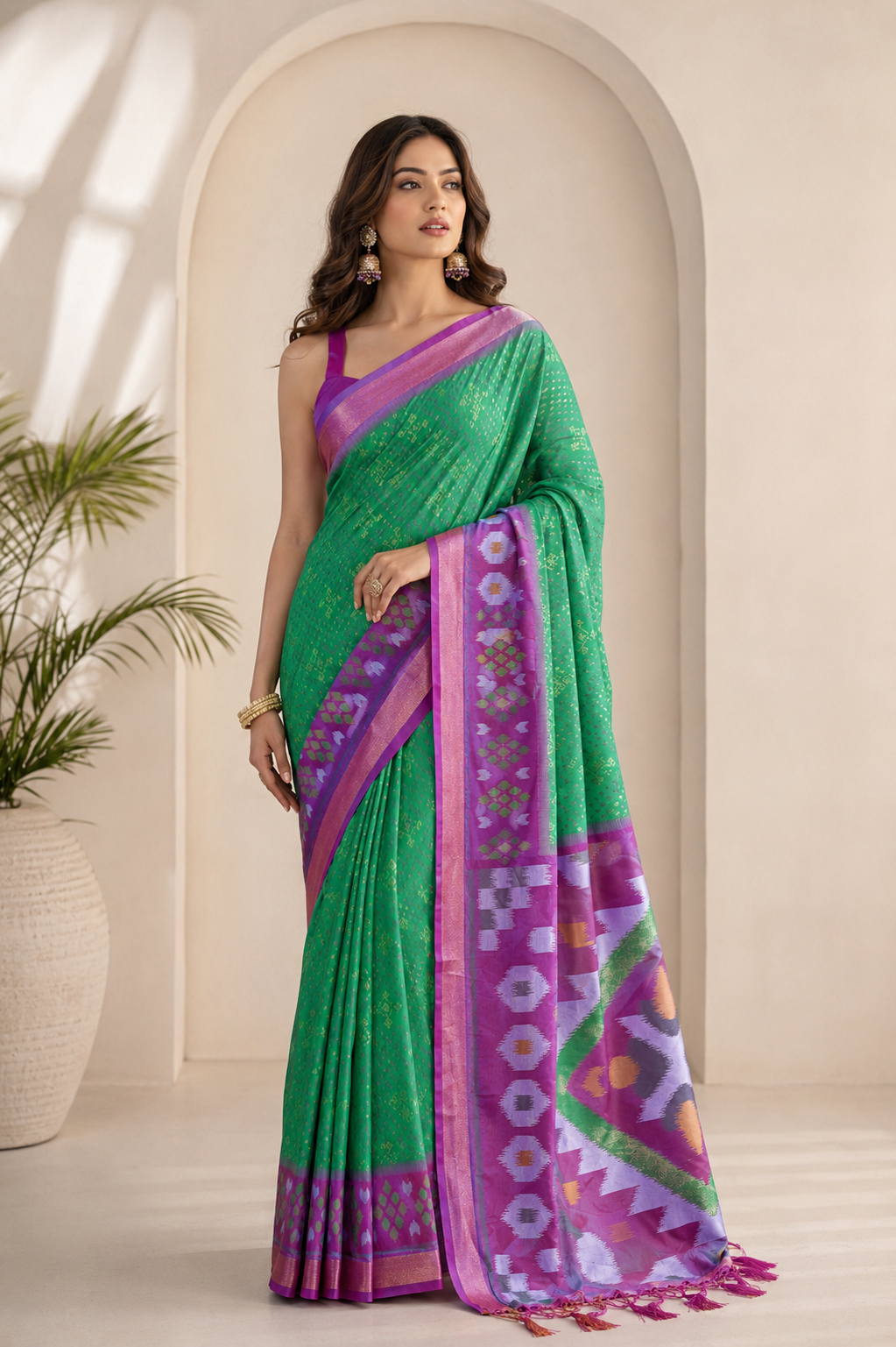 PixelLoom Silk (F) Ready To Wear Pocket Saree