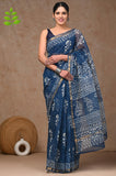Kota Doria Hand Block Printed Saree