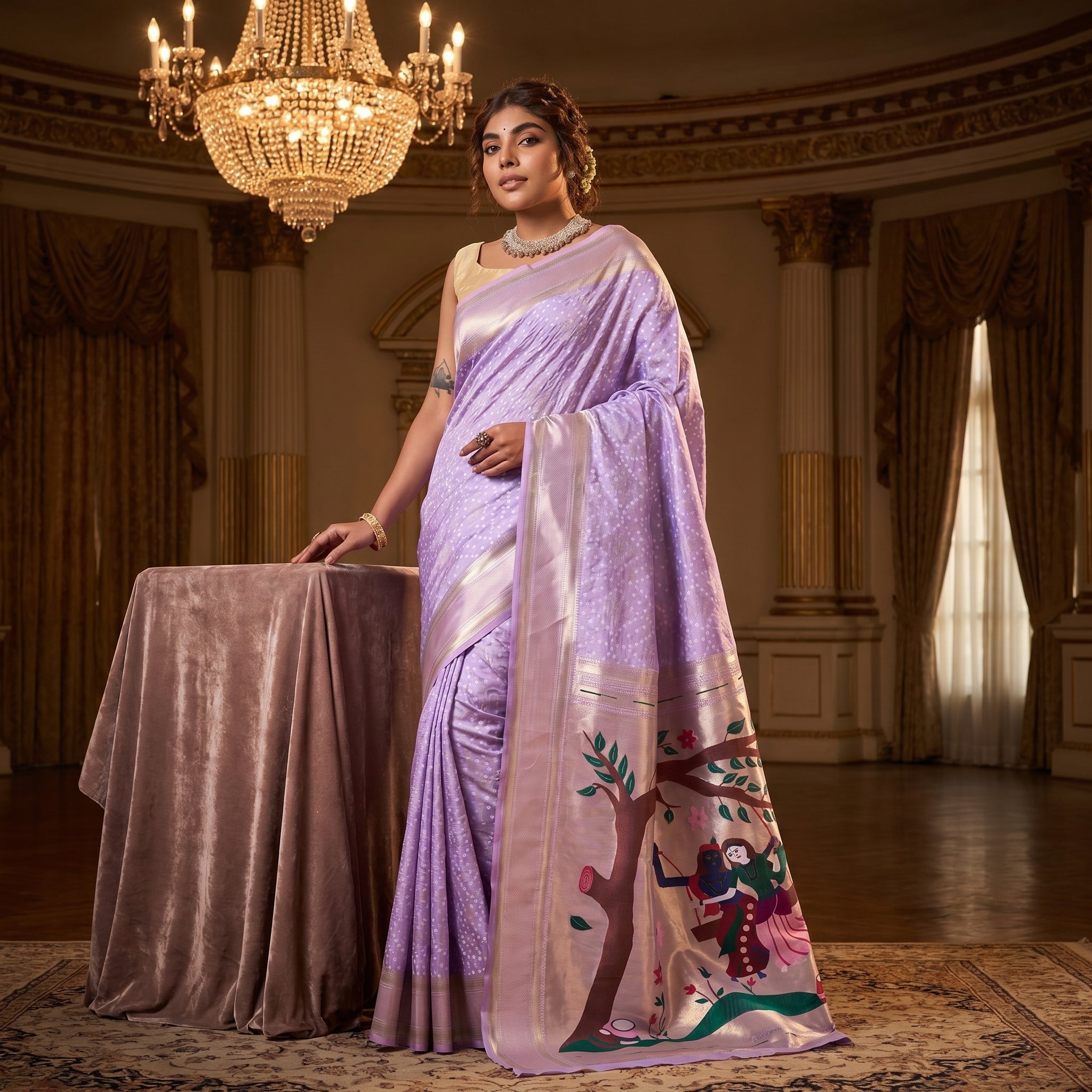 Bandhej Paithani (B) Ready To Wear Pocket Saree
