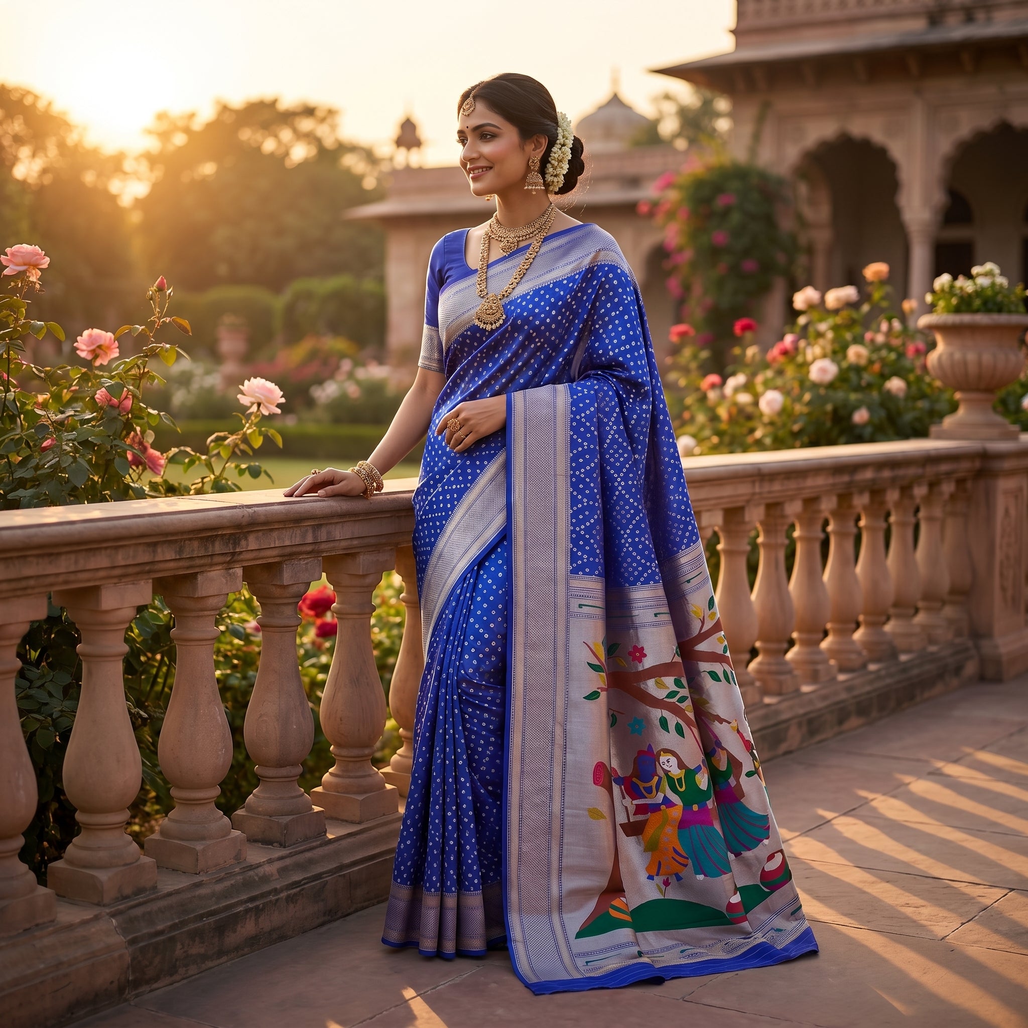 Bandhej Paithani (E) Ready To Wear Pocket Saree