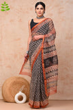 Kota Doria Hand Block Printed Saree