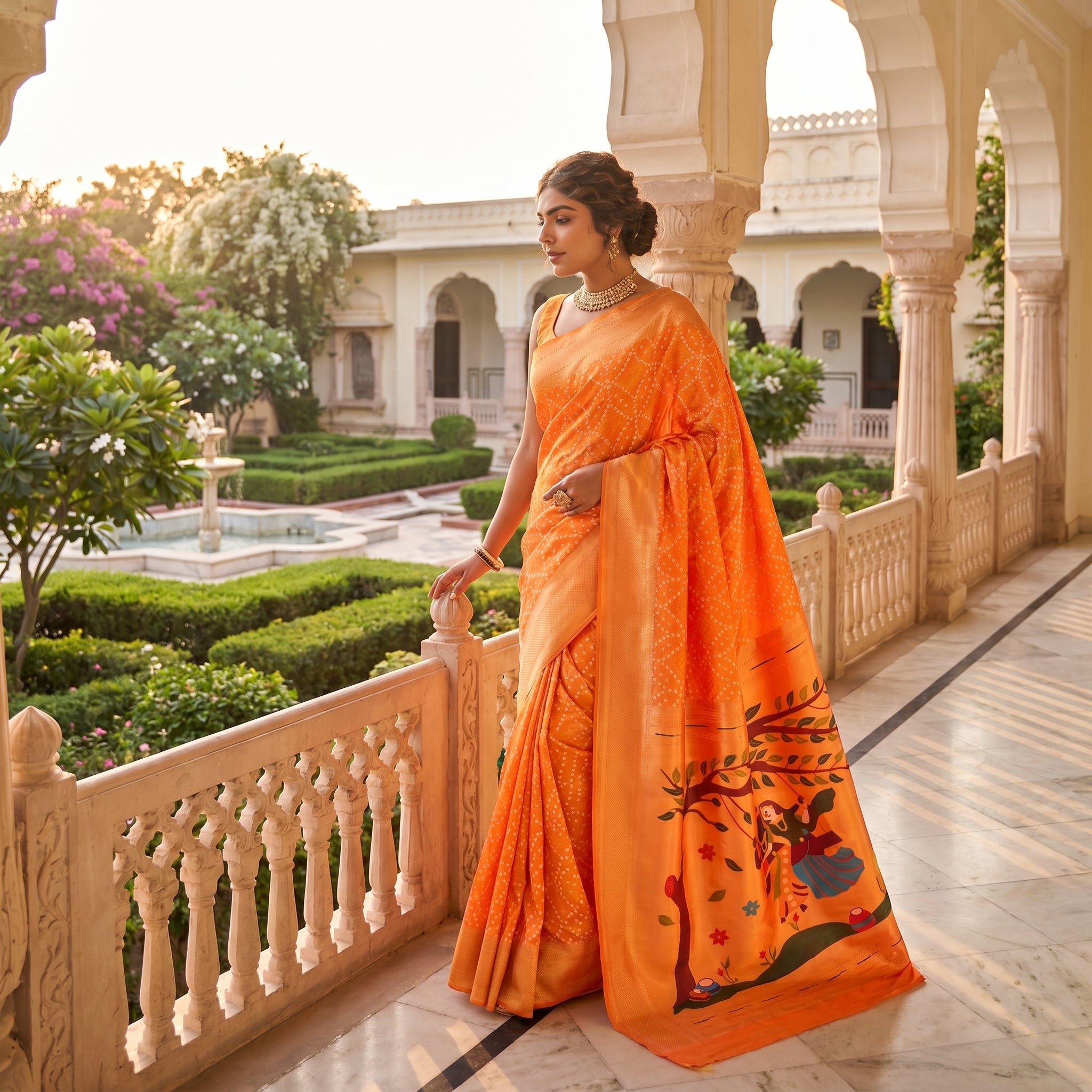 Bandhej Paithani (D) Ready To Wear Pocket Saree